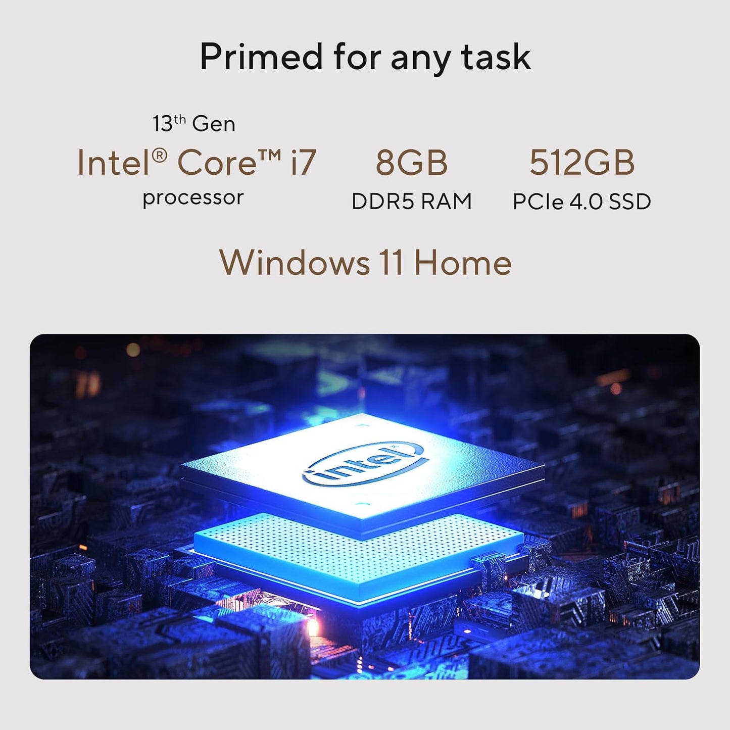 ASUS V500,13th Gen,Intel Core i7 Mini Tower PC(Intel UHD iGPU/8GB RAM/512GB SSD/Windows 11/M365 Basic (1Year)*/Office Home 2024/with Wired Keyboard & Optical Mouse (USB)/Gray/6 Kg) V500MV-13620H006WS