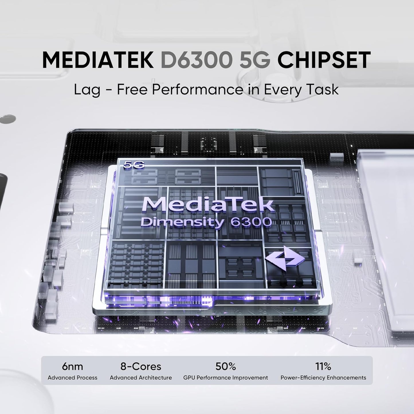 realme NARZO 80 Lite 5G (Onyx Black, 6GB+128GB) | 6000mAh Long-Lasting Battery | MediaTek Dimensity 6300 5G | AI Assist | IP64 Rated Water & Dust Resistance | Military-Grade Durability