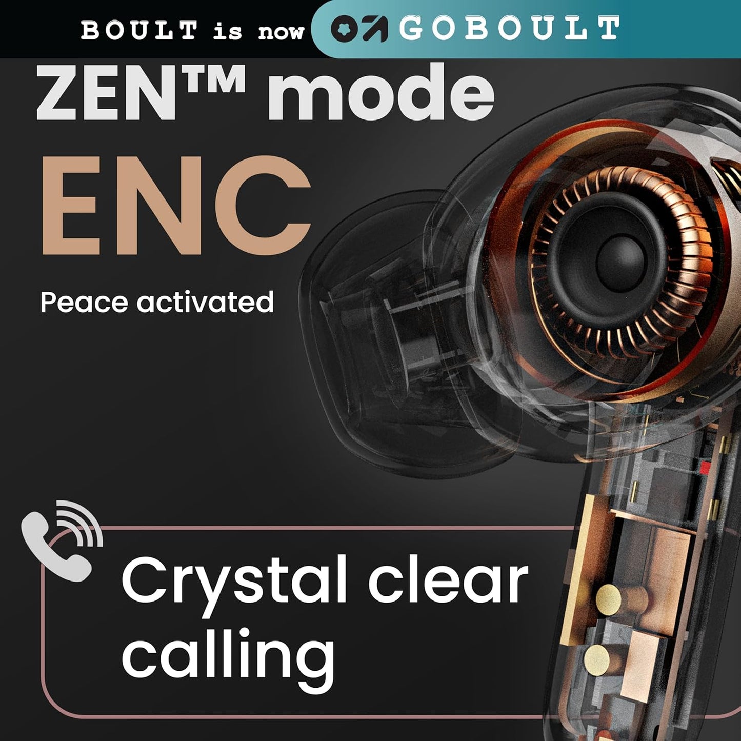 Boult GOBOULT Z20 Truly Wireless Bluetooth Ear Buds with 51H Playtime,Zen Calling ENC Mic,Made in India,Low Latency Gaming,Touch Controls,Rich Bass Drivers,TWS Earbuds Bluetooth Wireless(Jet Black)