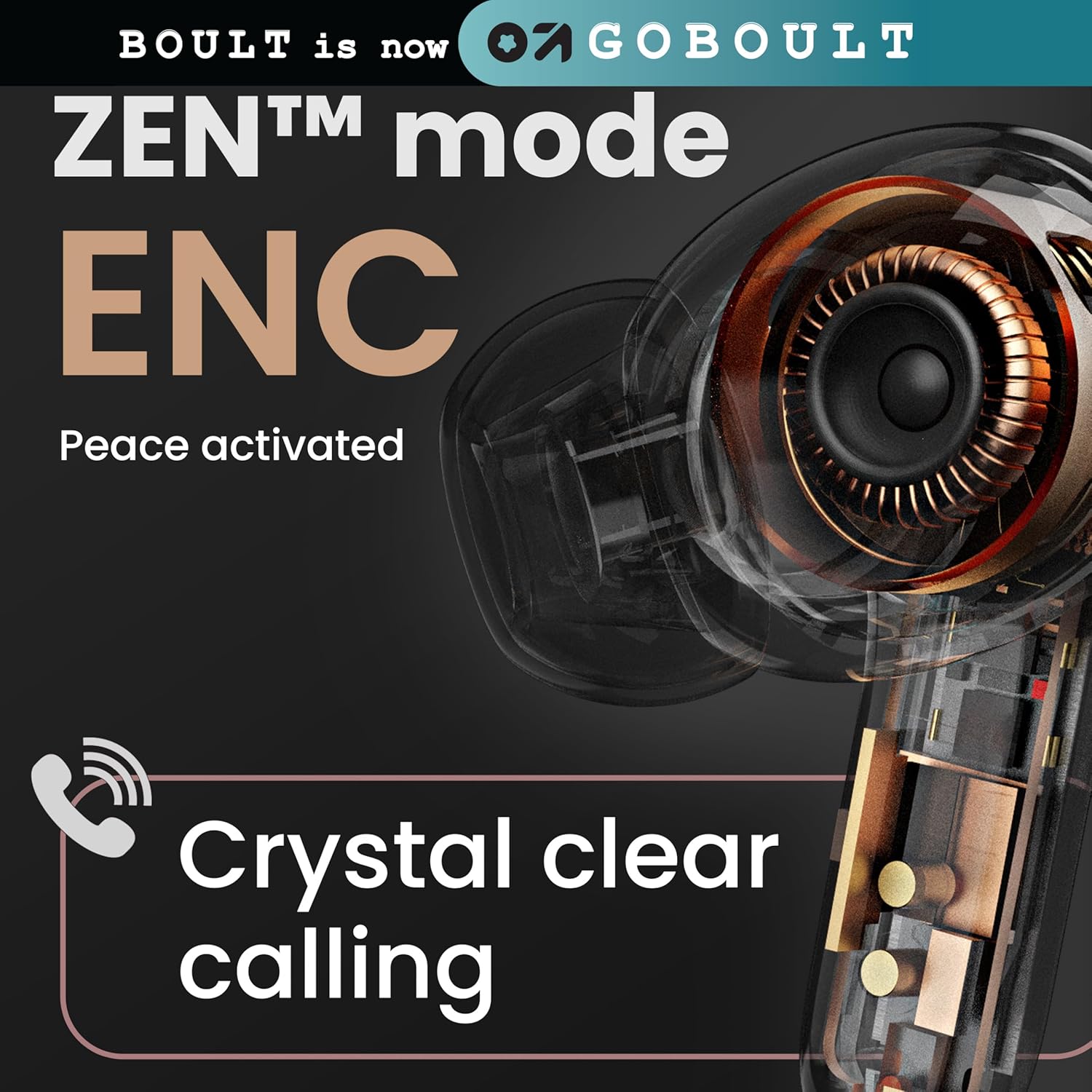 Boult GOBOULT Z20 Truly Wireless Bluetooth Ear Buds with 51H Playtime,Zen Calling ENC Mic,Made in India,Low Latency Gaming,Touch Controls,Rich Bass Drivers,TWS Earbuds Bluetooth Wireless(Jet Black)