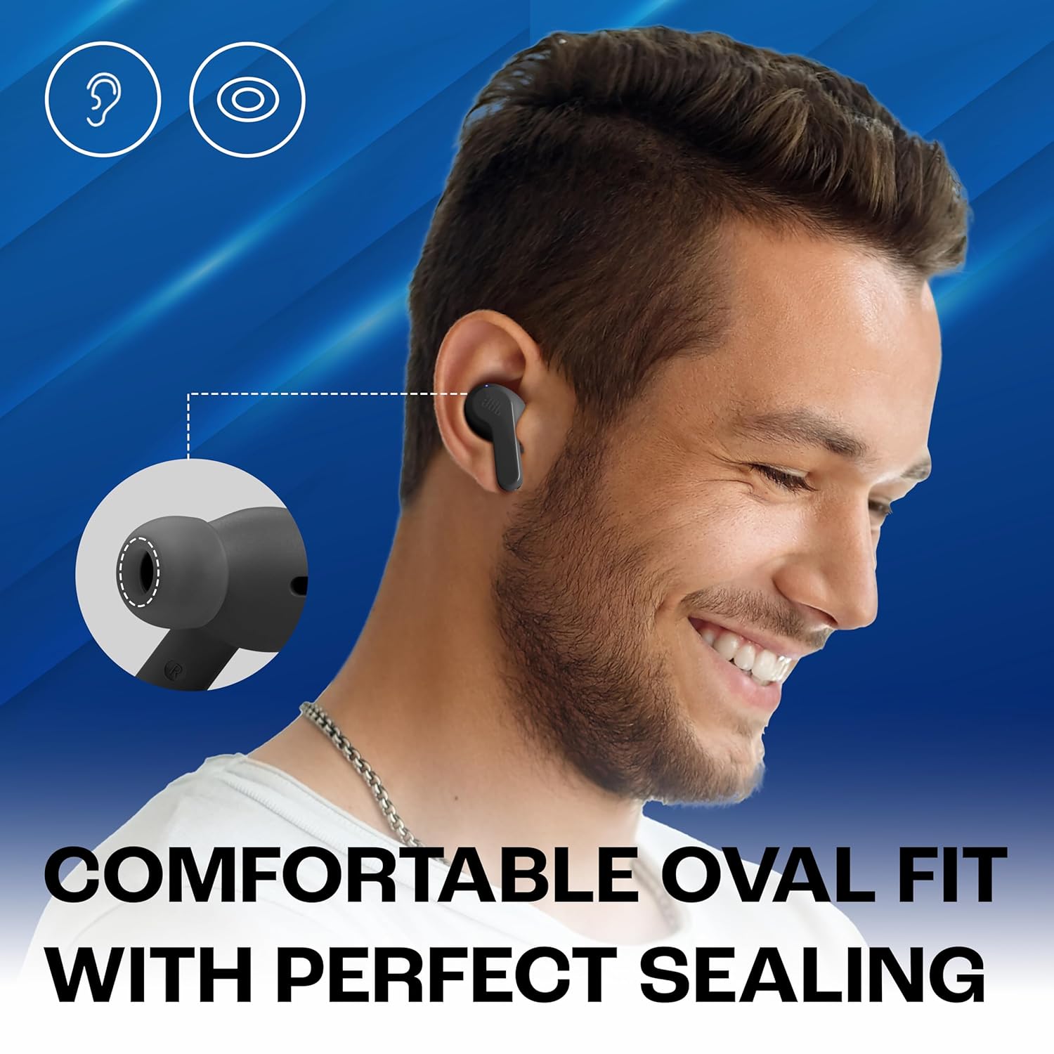 JBL Vibe Beam in-Ear Wireless Earbuds (TWS) with Mic,App for Customized Extra Bass Eq,32 Hours Battery&Quick Charge,Ip54 Water&Dust Resistance,Ambient Aware&Talk-Thru,Google Fastpair (Black)