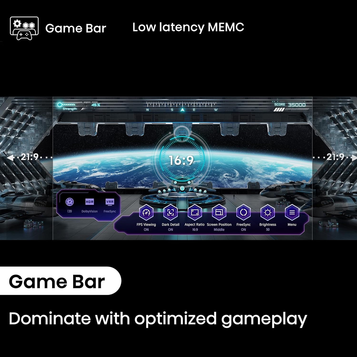 Hisense 139 cm (55 inches) U6N PRO Series 4K Ultra HD Smart QLED Mini LED TV 55U6N PRO (Black)