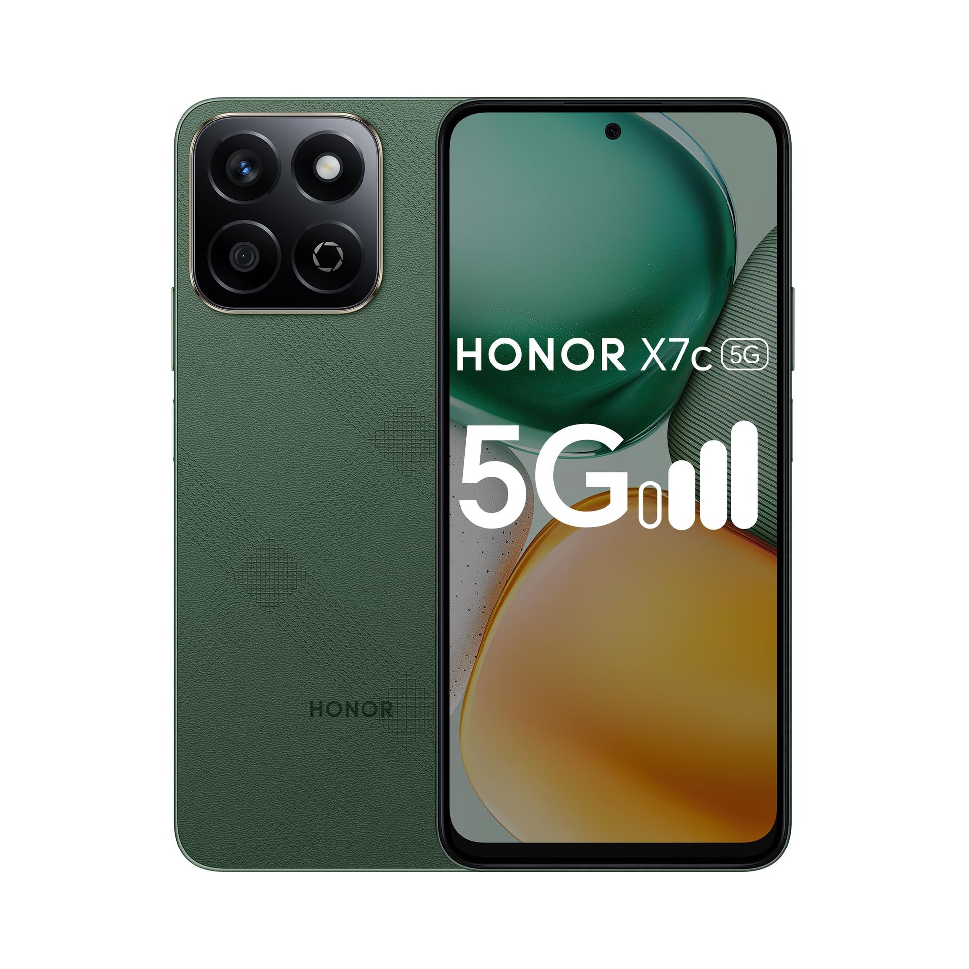 Honor X7c 5G Dual SIM | 16GB (8+8) RAM, 256GB Storage | 50MP AI Camera | 5 Star SGS Certified | IP64 Standards | 120Hz Refresh Rate | 5200mAh Battery | (Moonlight White)