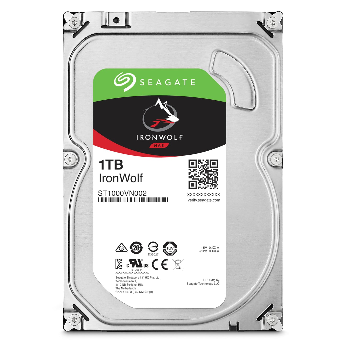 Seagate IronWolf 4TB NAS Internal Hard Drive HDD CMR 3.5 Inch SATA 6Gb/s 5400 RPM 256MB Cache for RAID Network Attached Storage with 3-Years Data Recovery Services (ST4000VN006)