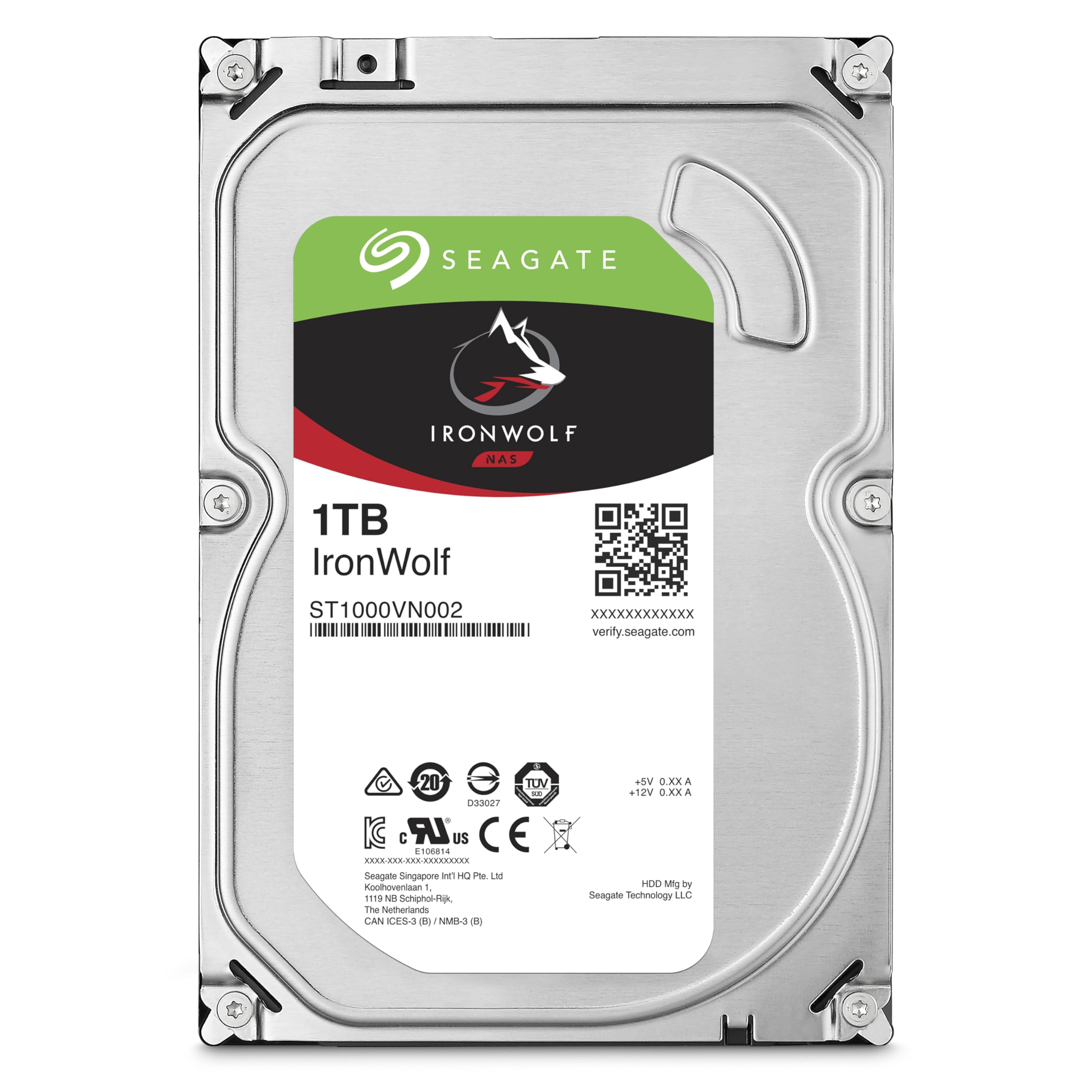 Seagate IronWolf 4TB NAS Internal Hard Drive HDD CMR 3.5 Inch SATA 6Gb/s 5400 RPM 256MB Cache for RAID Network Attached Storage with 3-Years Data Recovery Services (ST4000VN006)