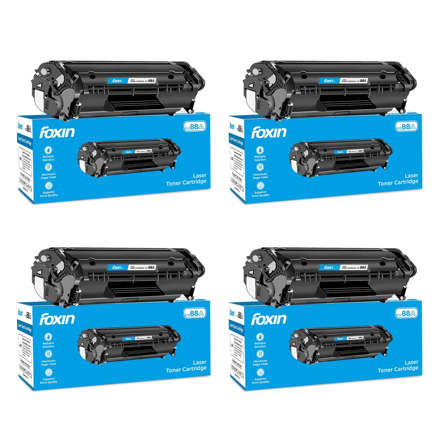 FOXIN FTC 88A/CC388A Black Laser Toner Cartridge Compatible for HP Laserjet Printer M1136, MFP, P1007, P1106, P1108, P1008, M1213nf, MFP, M126nw MFP, M1218nfs, M128fw MFP, M128fn , MFP, M226DW, M226DN