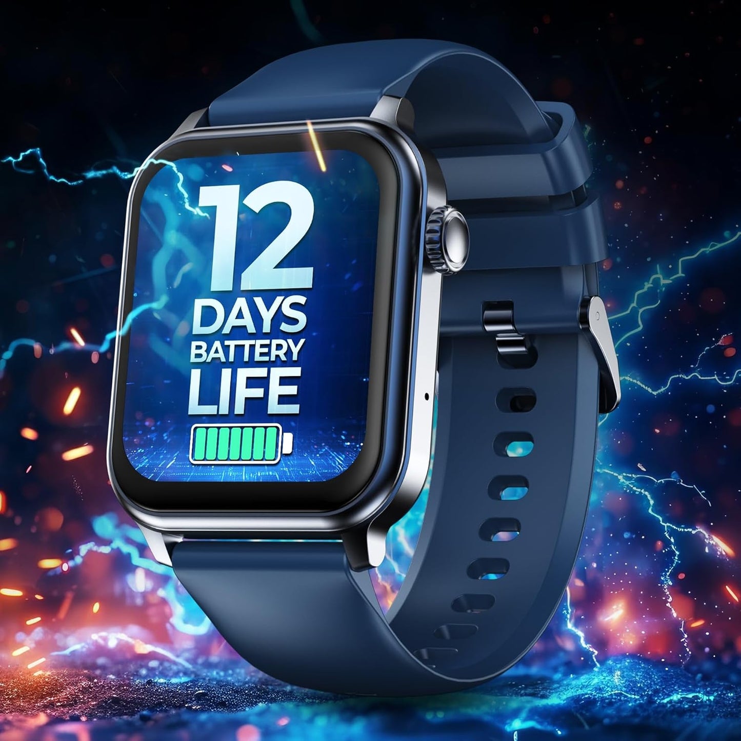 Pebble Ultra Life 1.83" True HD Display | 600 Nits Brightness | BT Calling | 600mAh Battery | 12 Days Battery Life | Unisex Design | Multi-Sports Mode