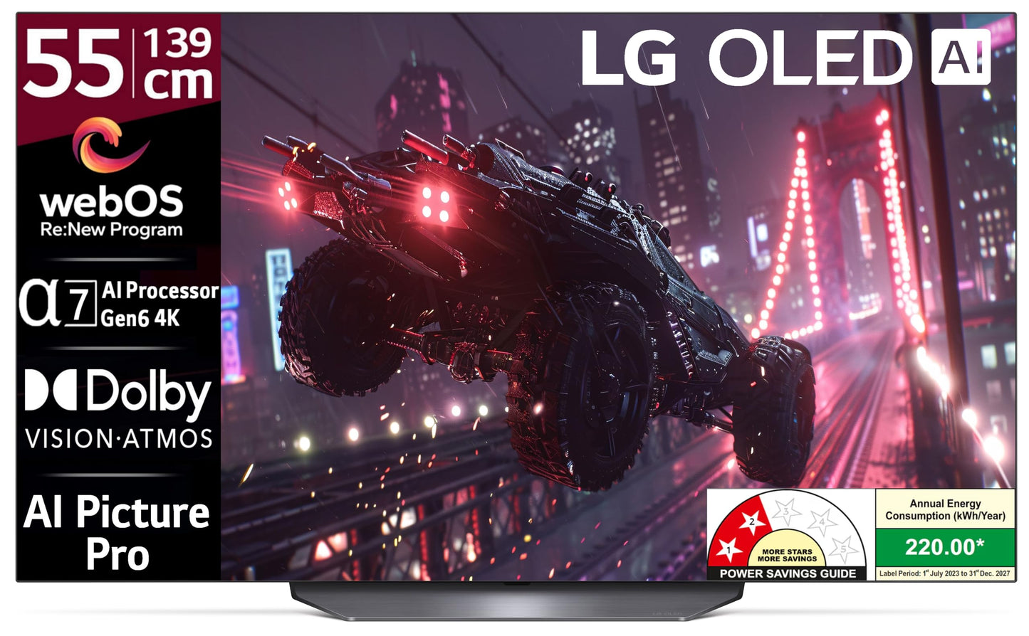 LG 139 cm (55 inches) OLED B4 Series 4K Ultra HD Smart OLED TV OLED55B46LA