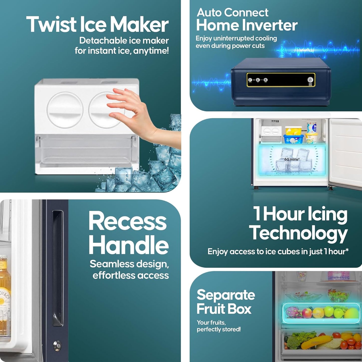 Haier 445 L 2 Star Frost Free Bottom Mount Double Door Refrigerator|Convertible 14-in-1|Jhukna Mat-Bottom Freezer|Digital Display Panel|Triple Inverter|Twist Ice Maker (HRB-4952CKG-P, Black Glass)