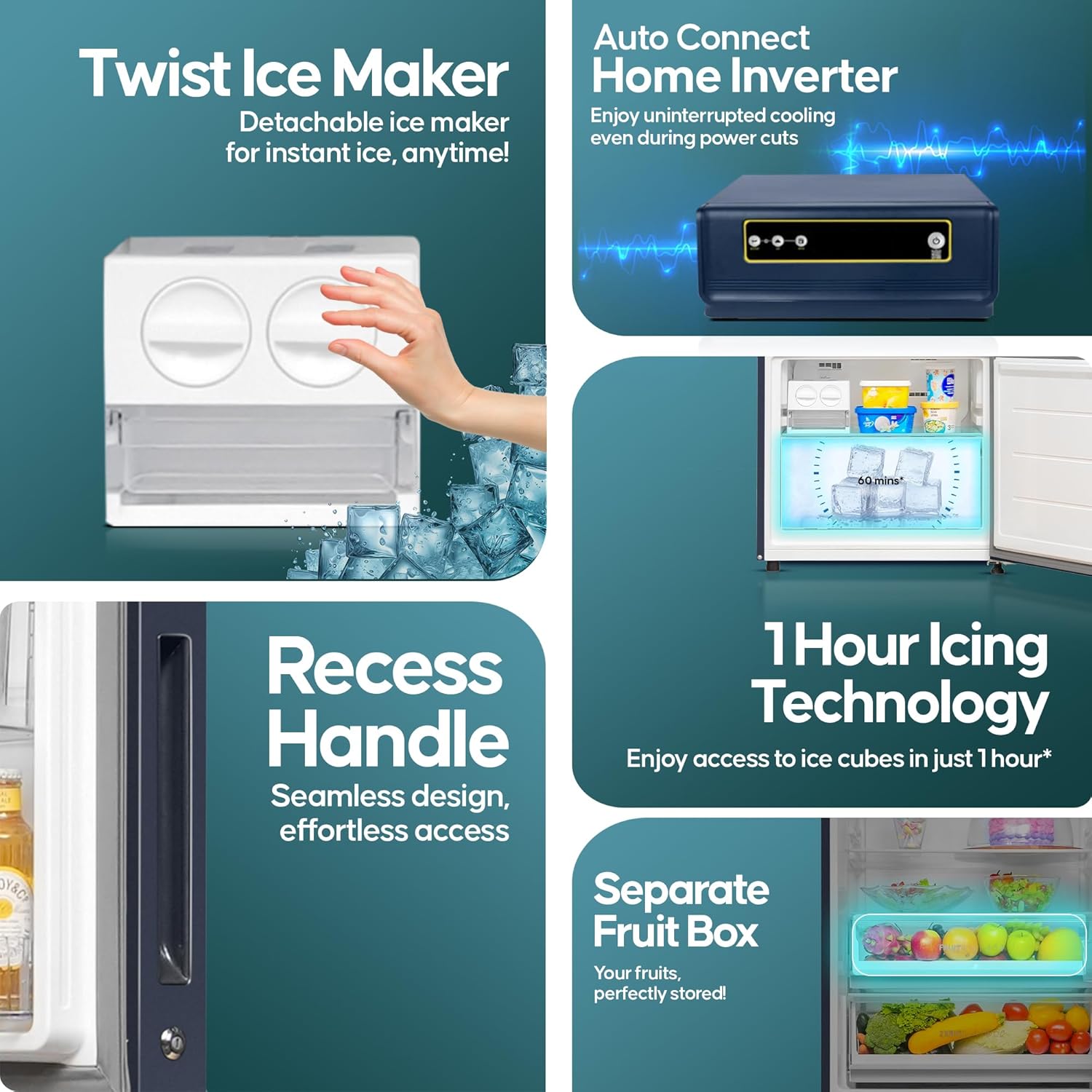 Haier 445 L 2 Star Frost Free Bottom Mount Double Door Refrigerator|Convertible 14-in-1|Jhukna Mat-Bottom Freezer|Digital Display Panel|Triple Inverter|Twist Ice Maker (HRB-4952CKG-P, Black Glass)