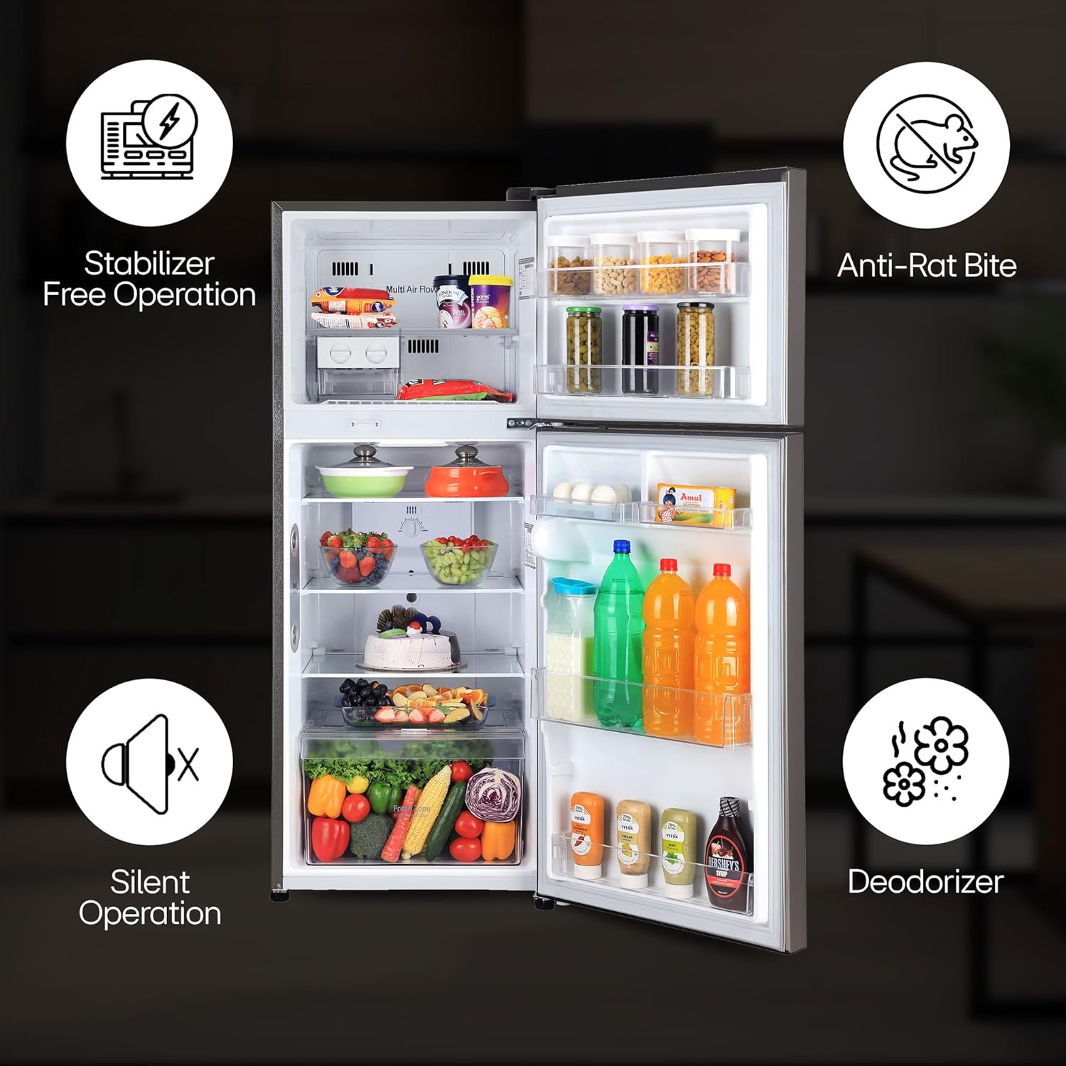 LG 242 L 3 Star Smart Inverter Frost-Free Double Door Refrigerator (GL-I292RPZX, Shiny Steel, Door Cooling+)