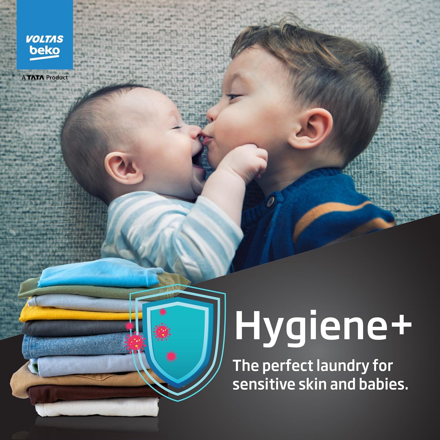 Voltas Beko, A Tata Product 8 Kg 5 Star Inverter Quick wash Fully-Automatic Front Loading Washing Machine (WFL8012B7JVBKA/AXV, Anthracite, In buit Heater/Hygiene steam)