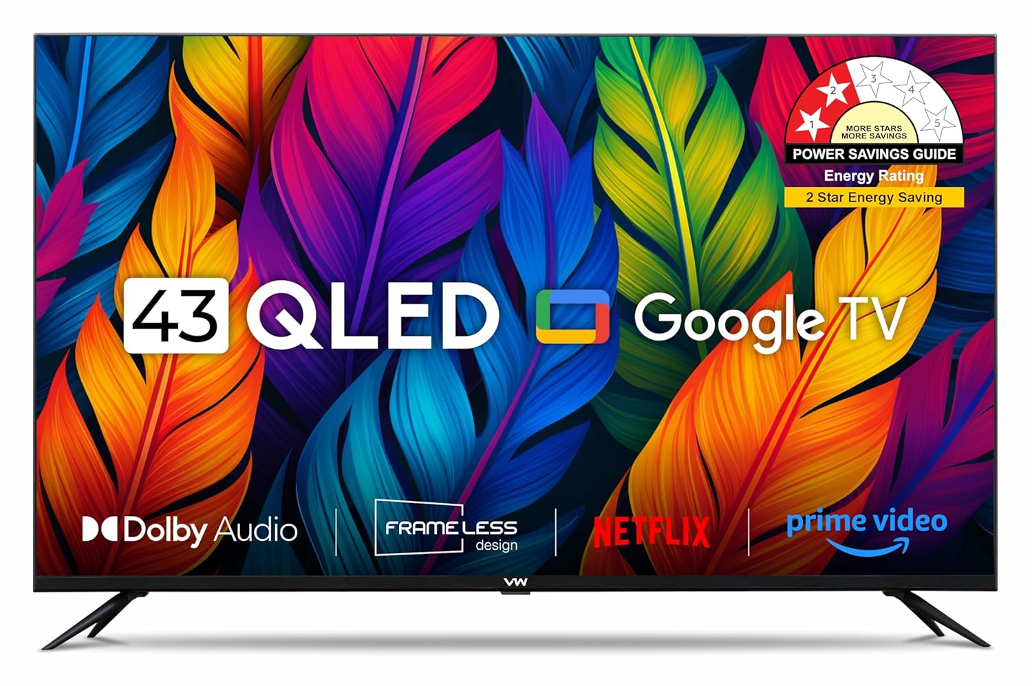 VW 109 cm (43 inches) Pro Series 4K Ultra HD Smart QLED Google TV VW43GQ1