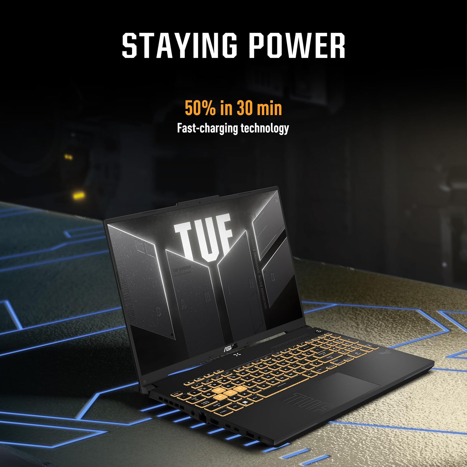 ASUS TUF Gaming F16,Intel Core 5 Processor 210H Gaming Laptop (RTX 3050A-4GB/65WTGP/16GB/512GB/FHD+/16"/144Hz/Windows 11/M365 Basic (1Year)*/Office Home 2024/Mecha Gray/2.20 Kg) FX607VB-RL087WS/76WS