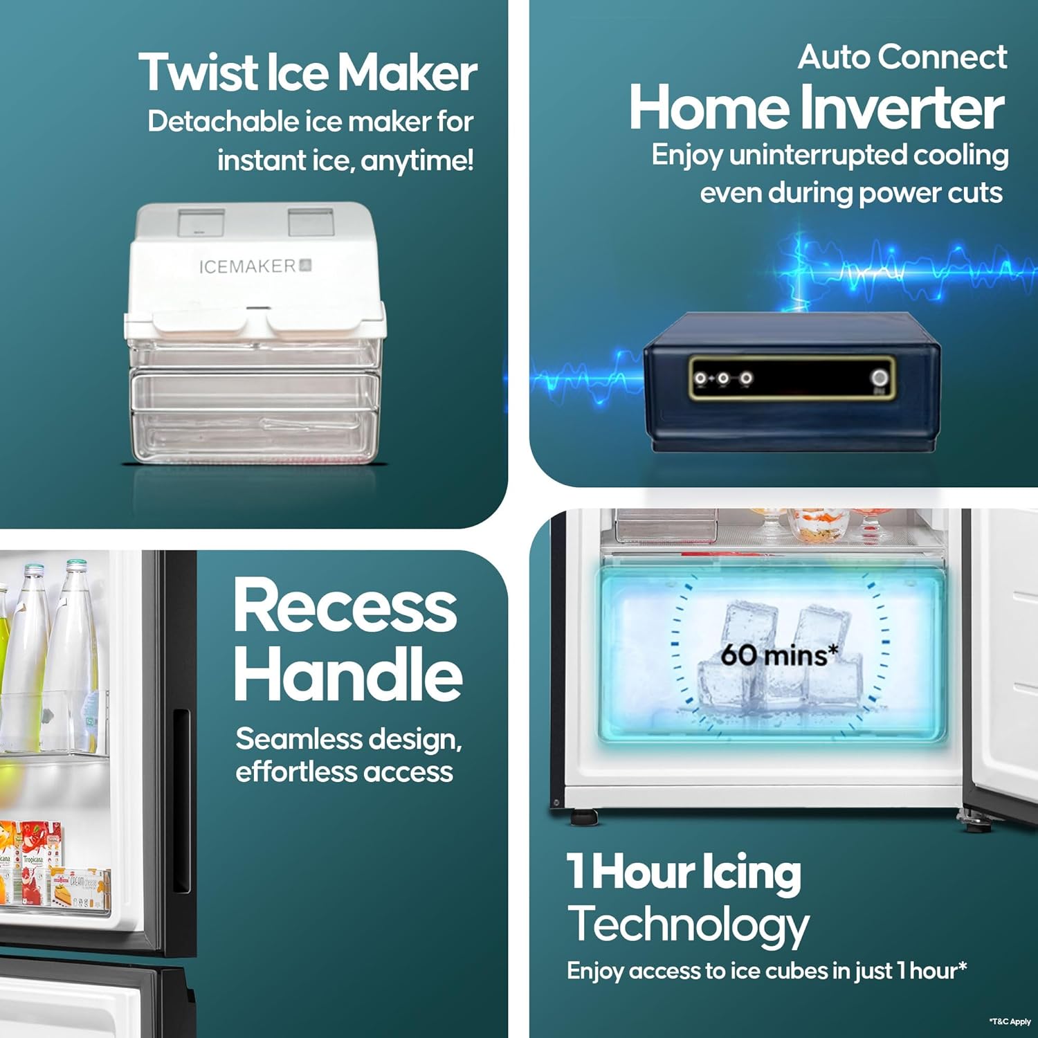 Haier 355 L 3 Star Frost Free Bottom Mount Double Door Refrigerator|Convertible 14-in-1|Jhukna Mat-Bottom Freezer|Digital Display Panel|Triple Inverter|Twist Ice Maker (HEB-363MB-P, Graphite Black)