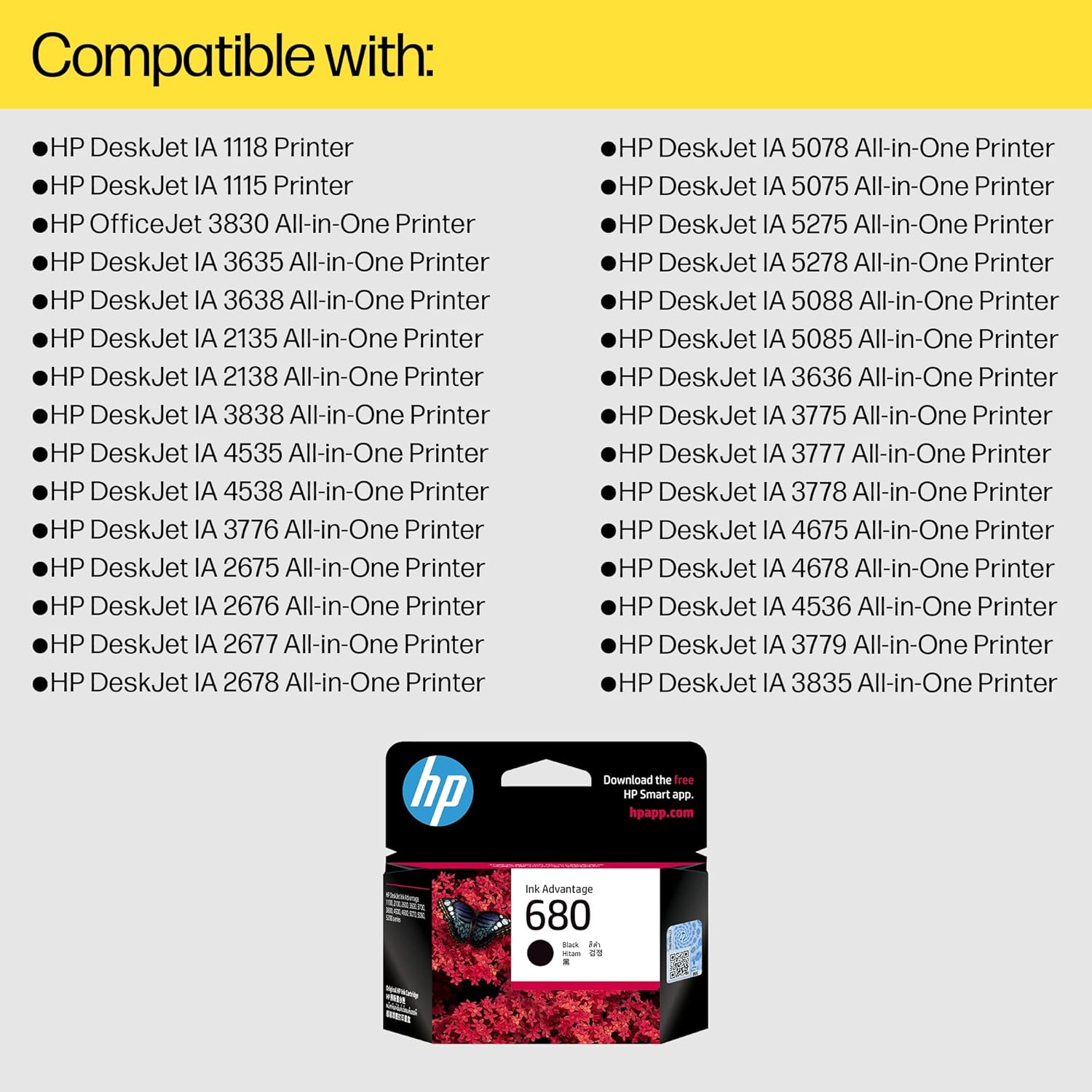 HP 680 Original Ink Advantage Cartridge (Black)