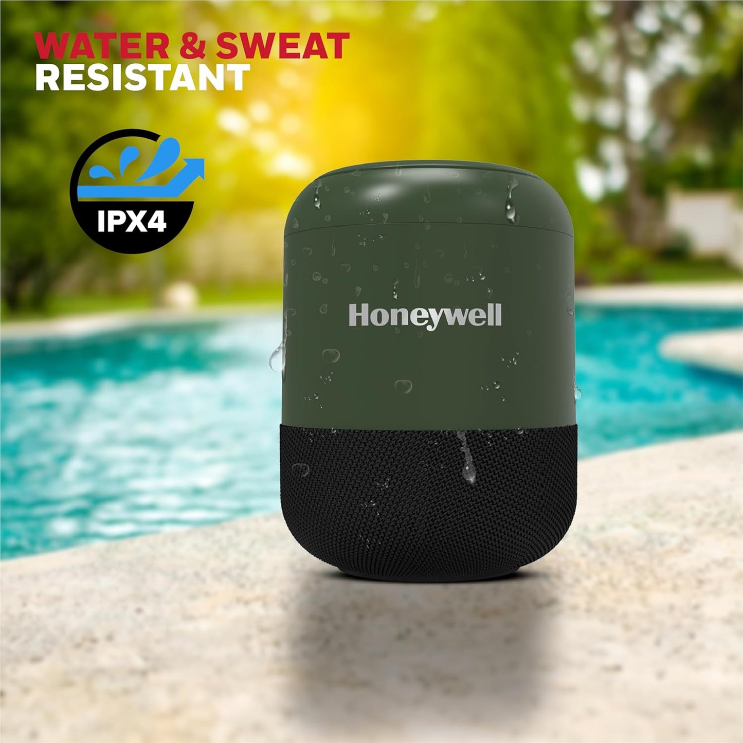 Honeywell Moxie V200 Wireless Bluetooth V5.3 Portable Speaker 5W, 12Hrs Playtime, Advanced 52mm Drivers, IPX4, Connect 2 Speakers with TWS Feature, Premium Stereo Sound, Multi Compatibility Mode