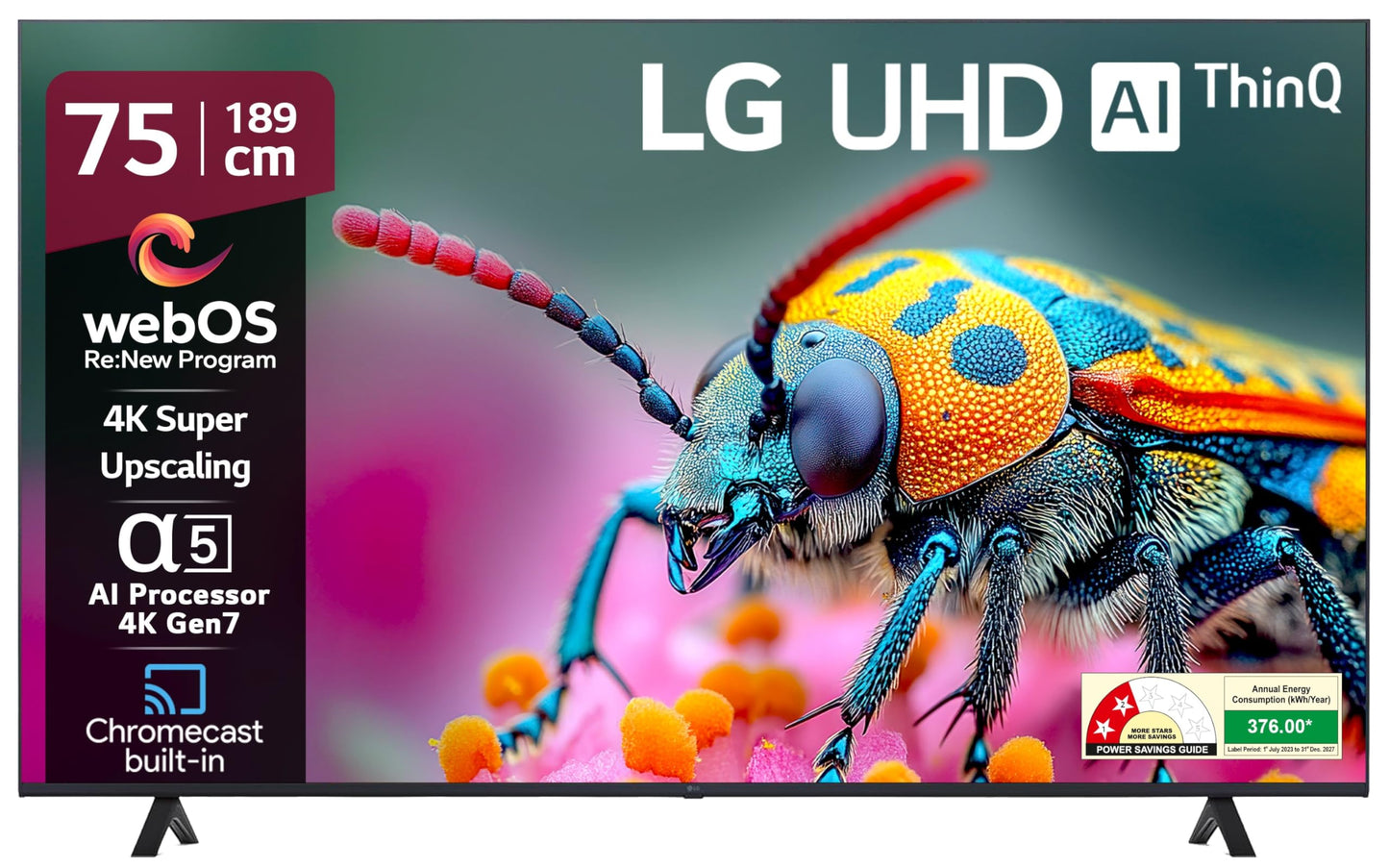 LG 139 cm (55 inches) UA82 Series 4K Ultra HD (3840 x 2160) Smart webOS LED TV 55UA82006LA