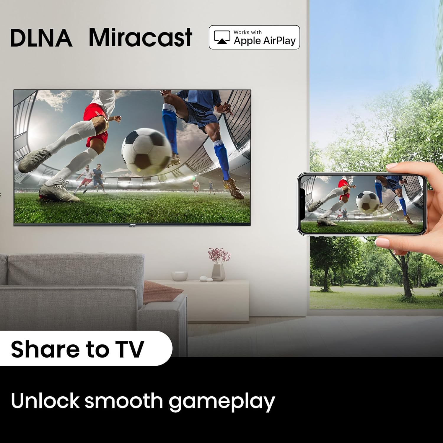 Hisense 139 cm (55 inches) U6N PRO Series 4K Ultra HD Smart QLED Mini LED TV 55U6N PRO (Black)