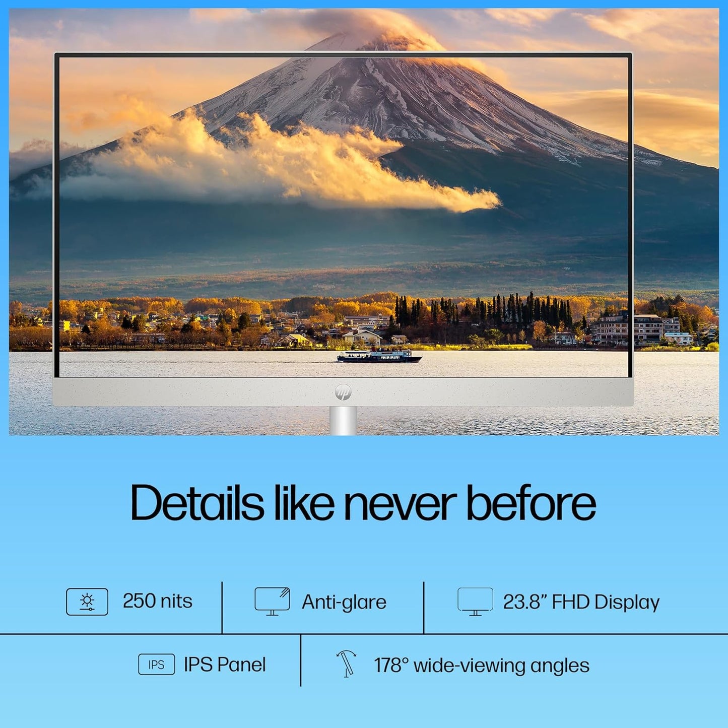 HP AIO, 13th Gen Intel Core i3-1315U,(8GB DDR4,512GB SSD) 300 nits, Anti-Glare, 23.8inch(60.5cm) FHD, Win11, M365, Office24, Shell White, 5.27kg, FHD IR tilt Camera w/Privacy Shutter, 24-cr0901in