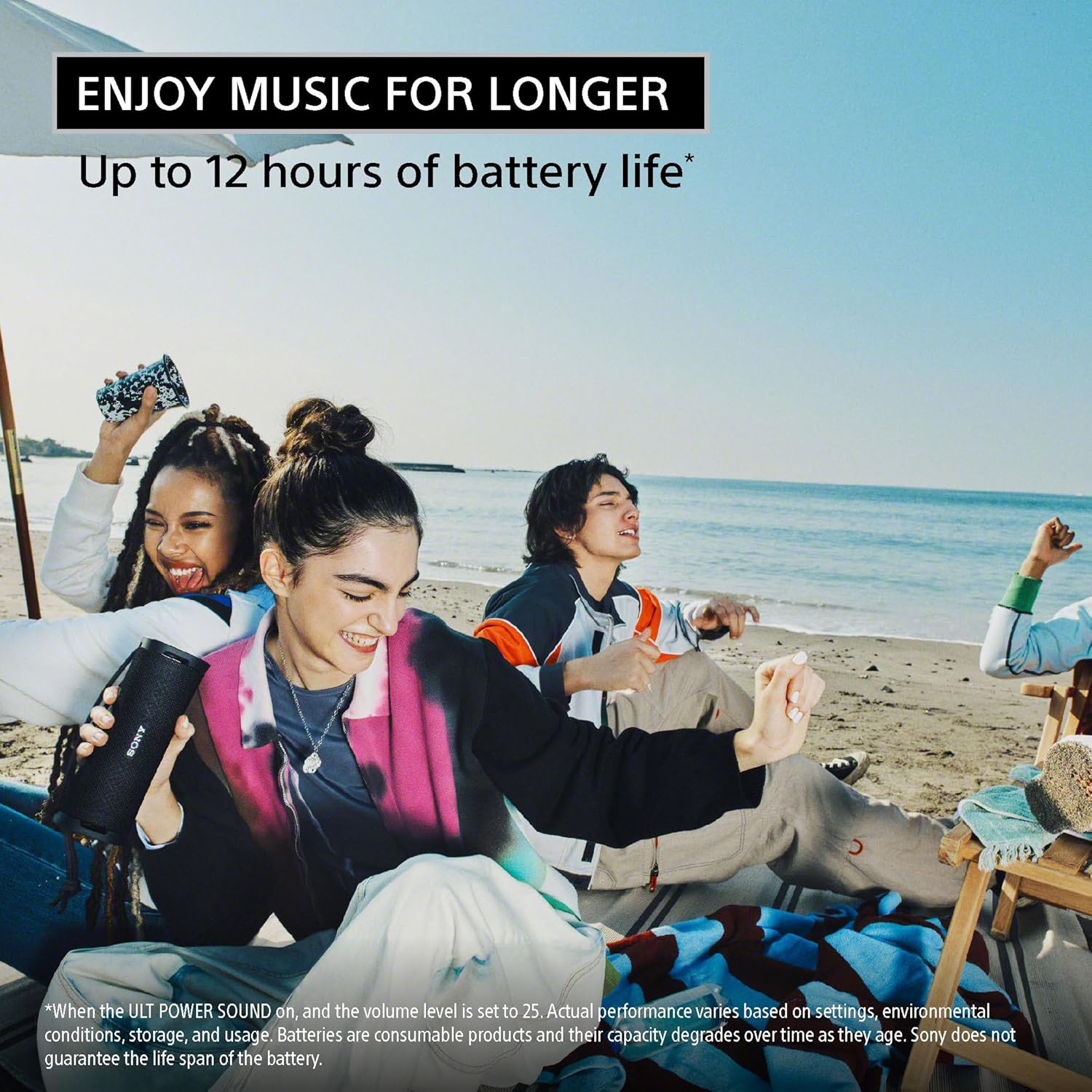 Sony ULT Field 1 with Massive Bass,12hrs Playtime,Hands Free Calling (with MIC),IP67(Waterproof,Dustproof,Rustproof),Sound Connect App,Wireless Bluetooth Speaker-Black