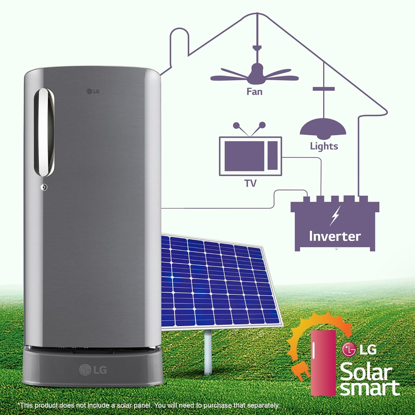 LG 185 L, 5 Star, Smart Inverter Compressor, Direct-Cool Single Door Refrigerator (GL-D201APZU.BPZZEBN, Shiny Steel, Base stand with drawer & Fast Ice Making)