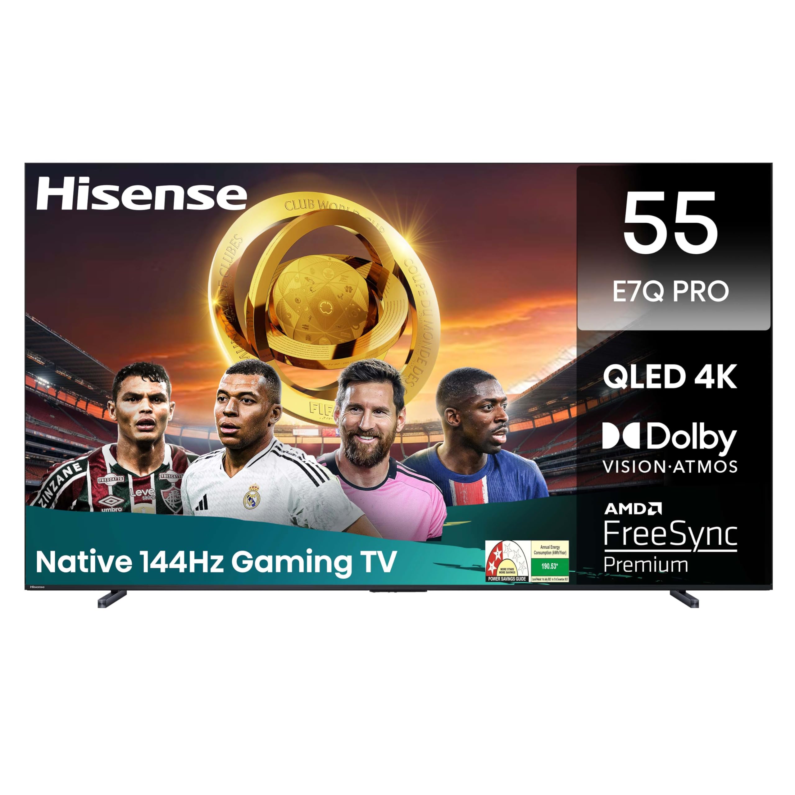 Hisense 254 cm (100 inches) E7Q PRO Series 4K Ultra HD Smart QLED TV 100E7Q PRO (Charcoal Grey)
