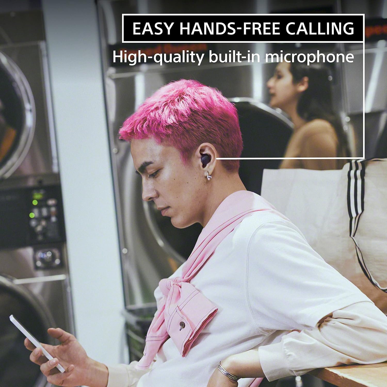 Sony WF-C700N Noise Cancellation Bluetooth Earbuds with Mic, TWS, Up to 20Hrs Battery, Adaptive Sound Control- Black