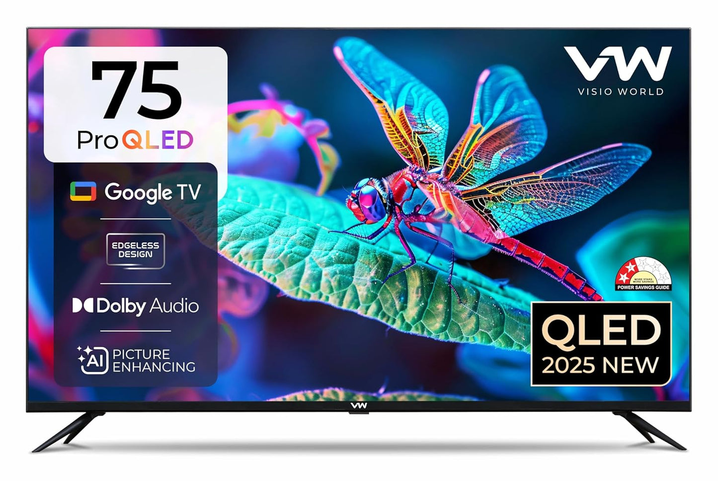 VW 190 cm (75 inches) Pro Series 4K Ultra HD Smart QLED Google TV VW75GQ1