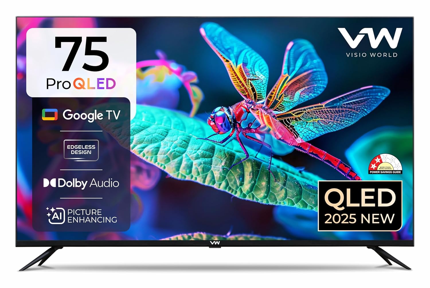 VW 190 cm (75 inches) Pro Series 4K Ultra HD Smart QLED Google TV VW75GQ1
