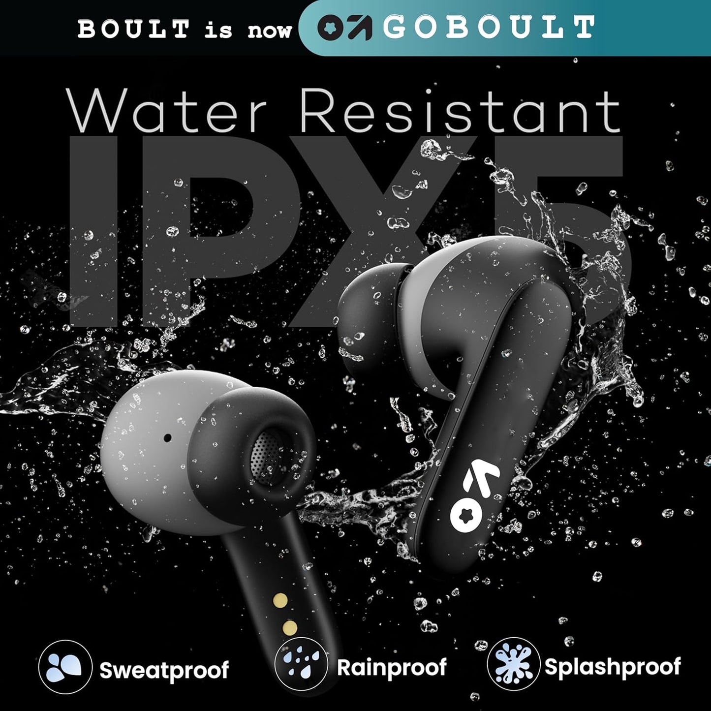 Boult GOBOULT Z20 Truly Wireless Bluetooth Ear Buds with 51H Playtime,Zen Calling ENC Mic,Made in India,Low Latency Gaming,Touch Controls,Rich Bass Drivers,TWS Earbuds Bluetooth Wireless(Jet Black)