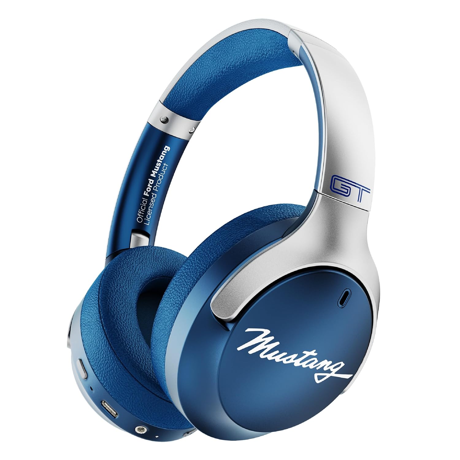 Boult GOBOULT X Mustang Q Over Ear Bluetooth Headphones with 70H Playtime, 40mm Bass Drivers, Zen ENC Mic, Type-C Fast Charging, 4 EQ Modes, Bluetooth 5.4, AUX Option, IPX5 Wireless Headphones