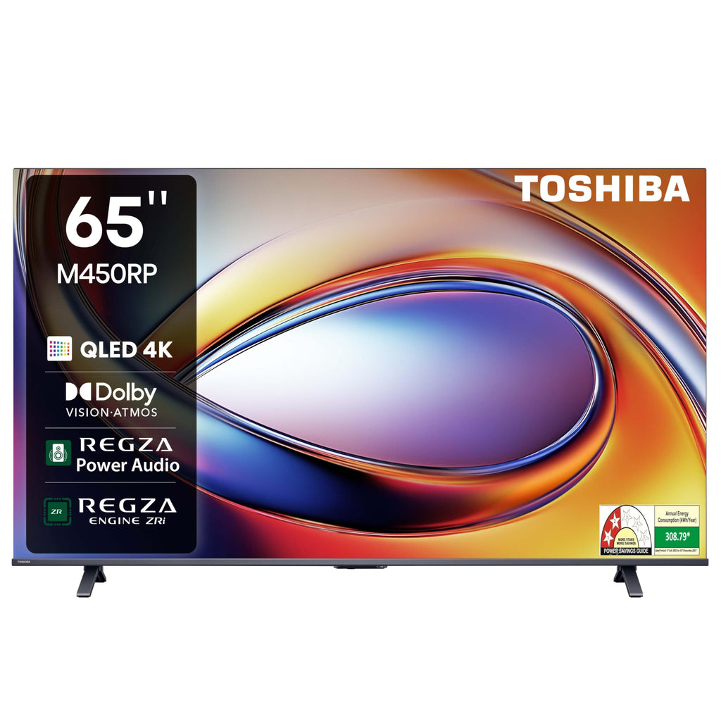 TOSHIBA 139 cm (55 inches) C450ME Series 4K Ultra HD Smart QLED TV 55C450ME (Silver)