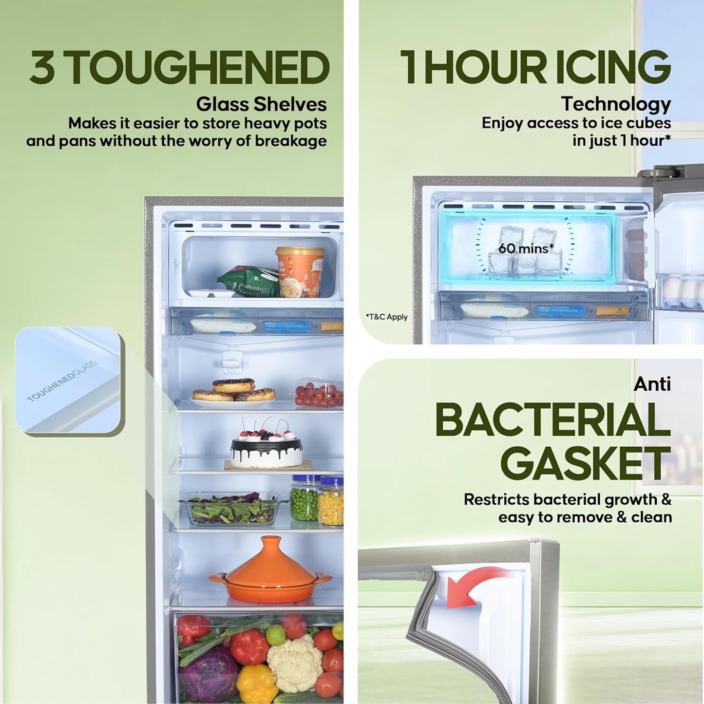 Haier 190 L, 4 Star, Direct Cool Single Door Refrigerator (HED-204DS-P, Dazzle Steel)