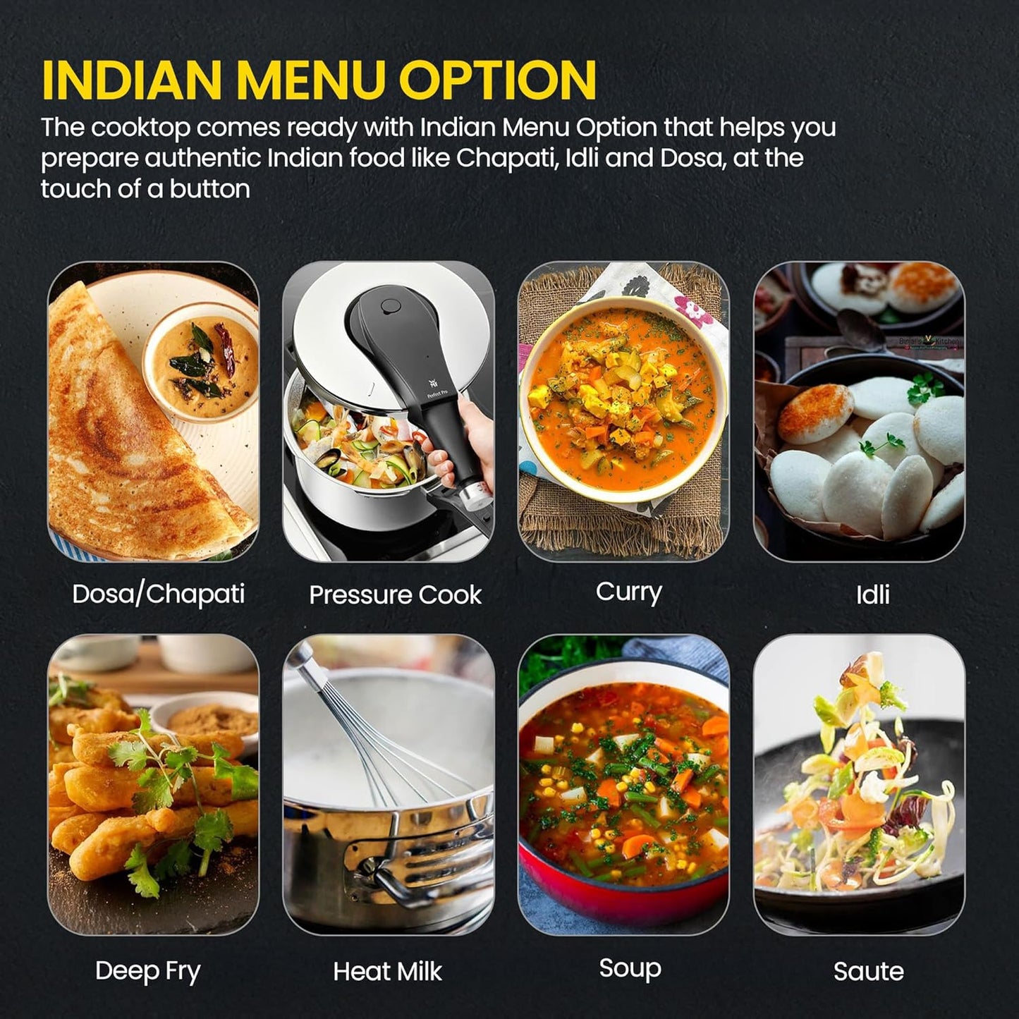 Prestige 2000 Watts IRIS Sleek Induction Cooktop| High Voltage Surge Protection| Indian Menu Options| Automatic Voltage Regulator| Feather Touch Button| Black