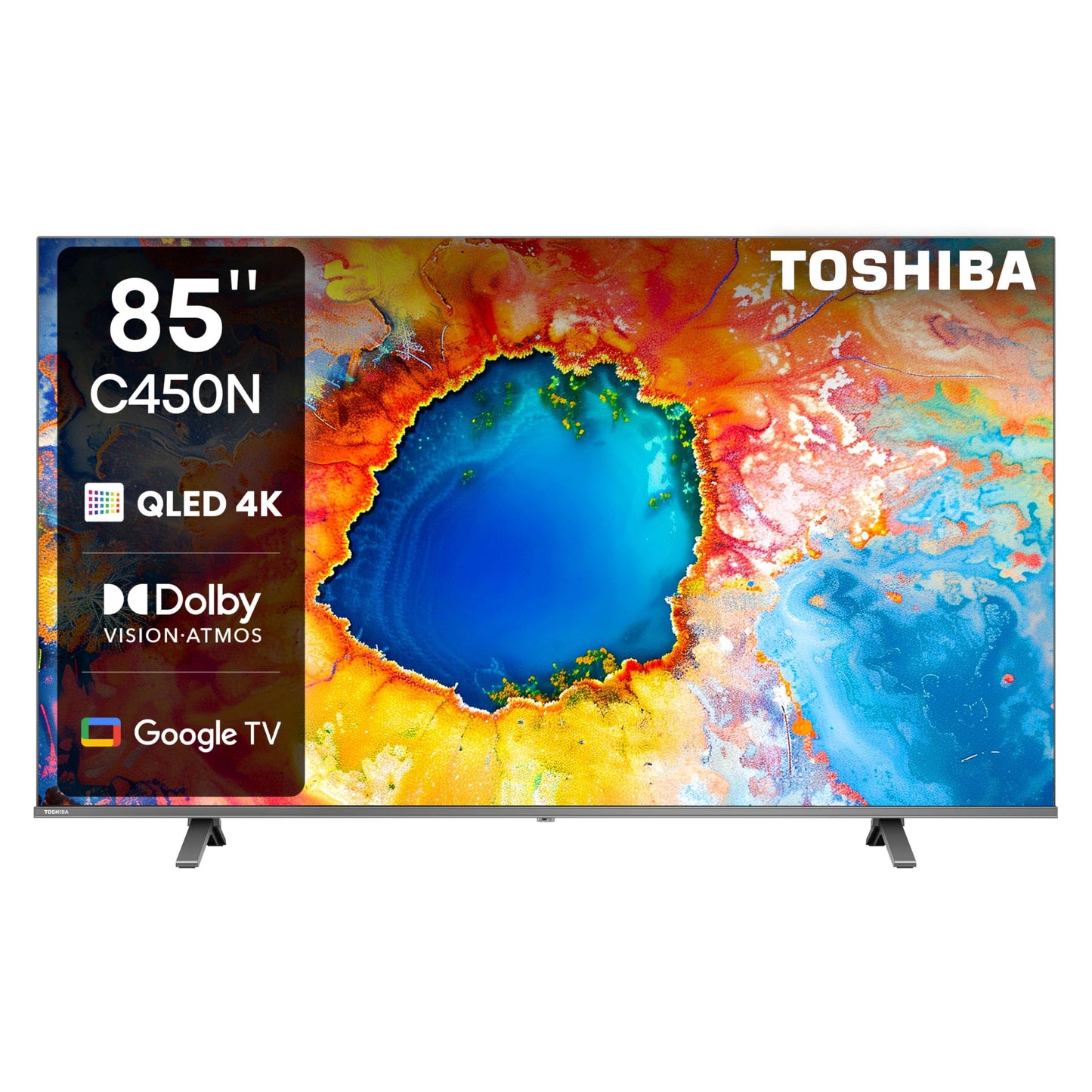 TOSHIBA 139 cm (55 inches) C450ME Series 4K Ultra HD Smart QLED TV 55C450ME (Silver)