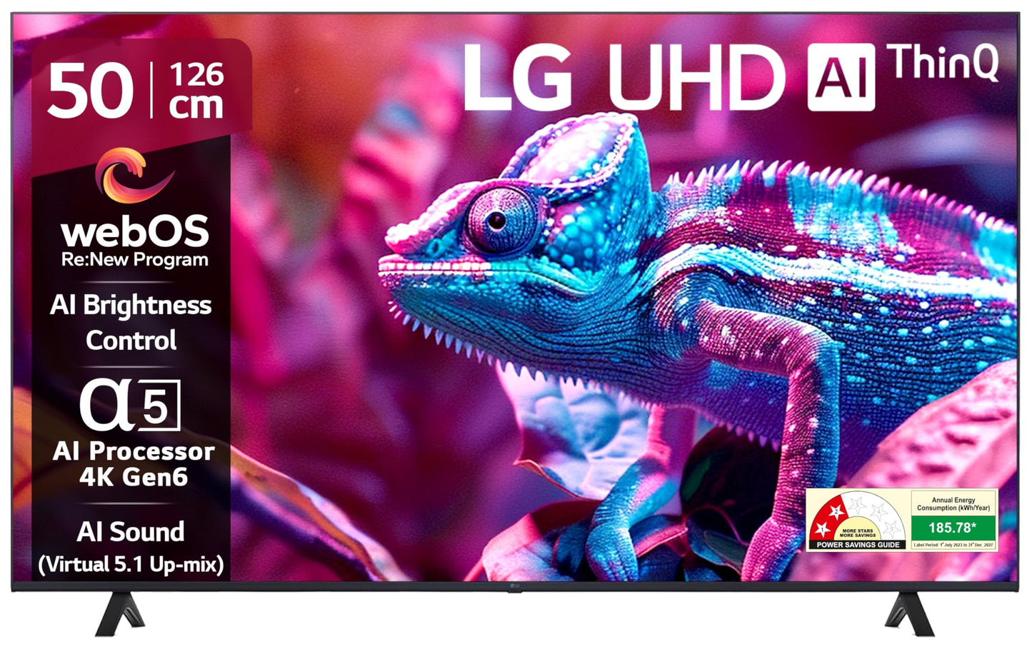 LG 139 cm (55 inches) UA82 Series 4K Ultra HD (3840 x 2160) Smart webOS LED TV 55UA82006LA