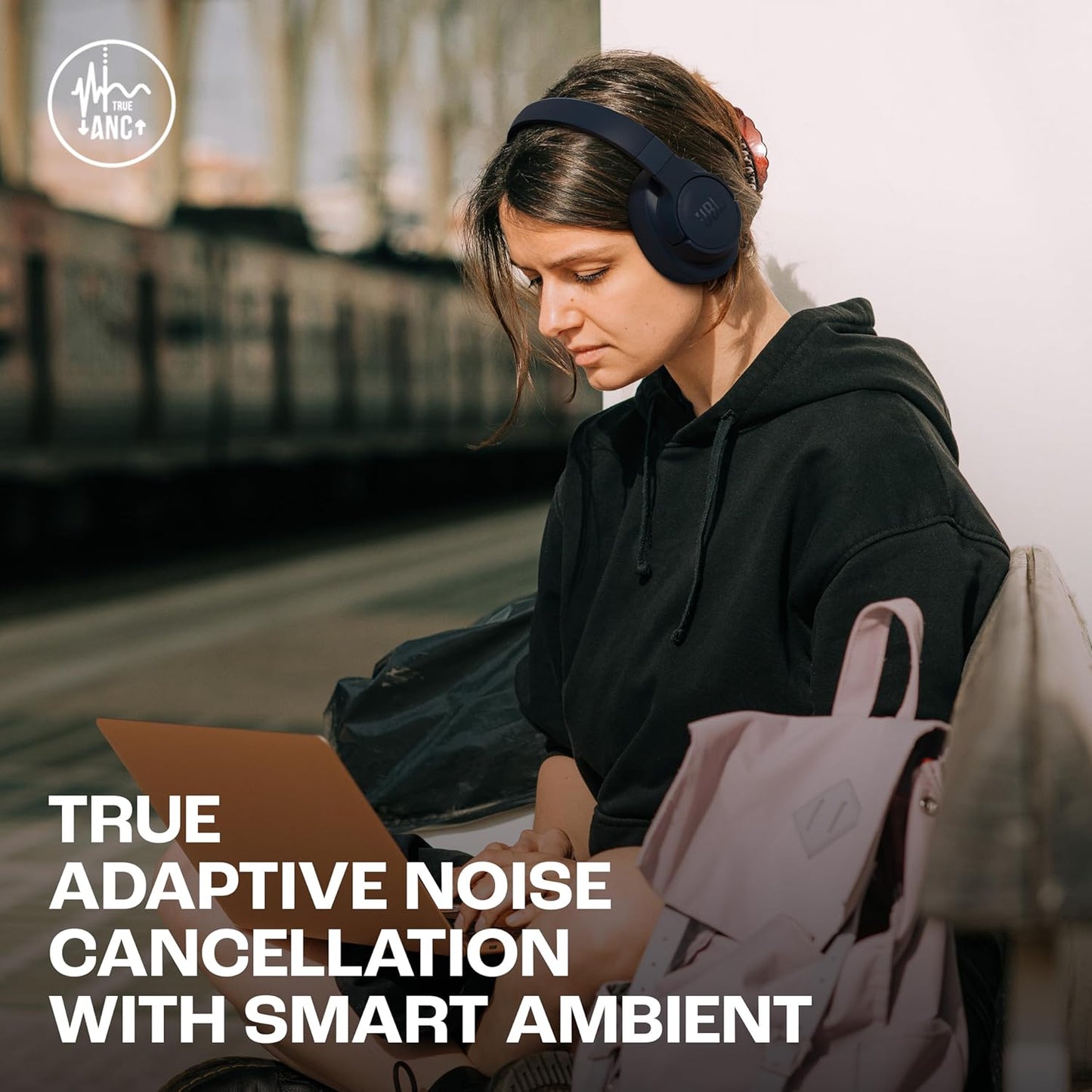 JBL Tune 770NC Wireless Over Ear ANC Headphones with Mic, Upto 70 Hrs Battery, Speed Charge : 5 min Charge Gives up to 3H of Playback, Google Fast Pair, Dual Pairing, BT 5.3 (Black)