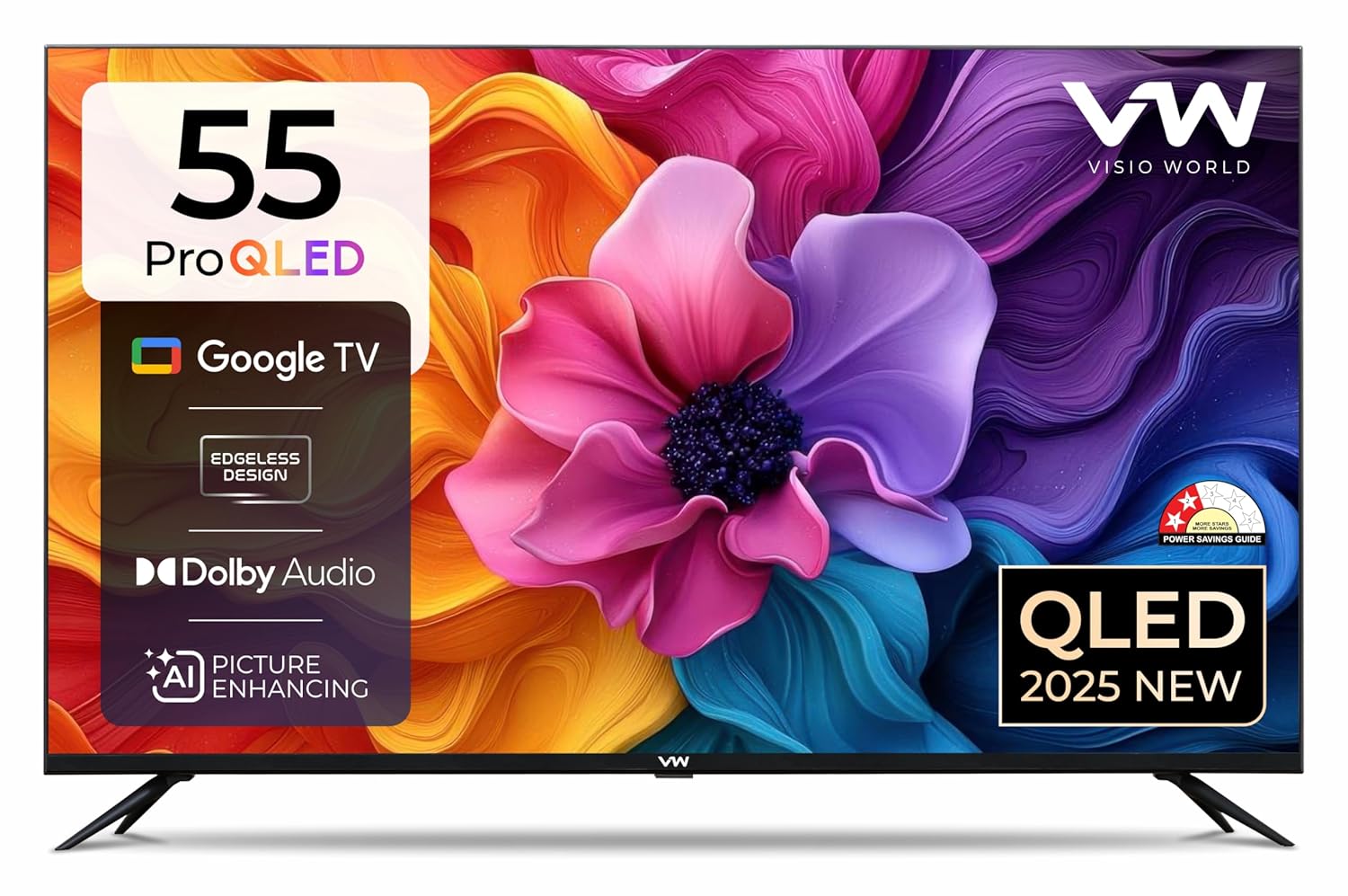 VW 140 cm (55 inches) Pro Series 4K Ultra HD Smart QLED Google TV VW55GQ1