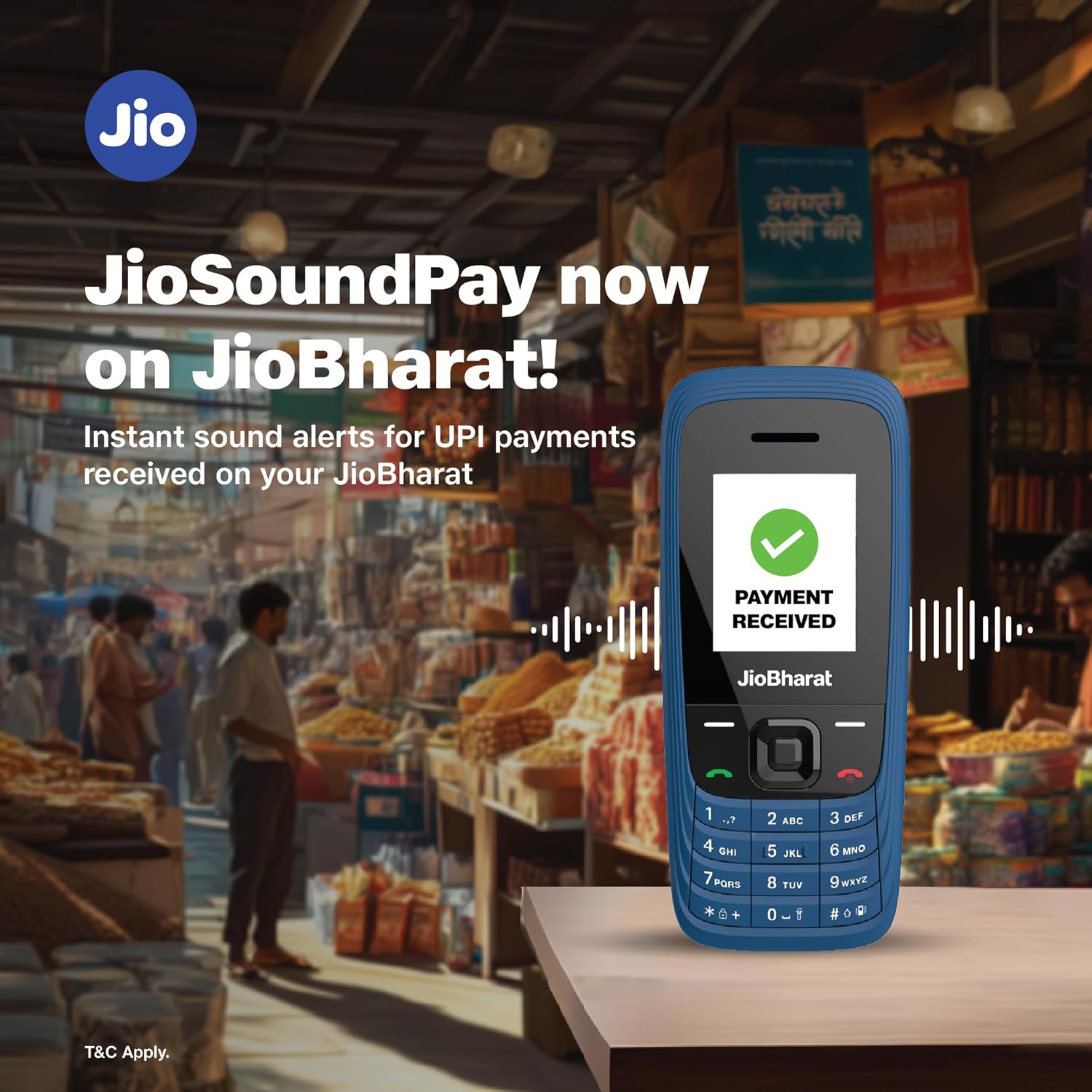 JioBharat V4 4G Phone with JioTV, JioHotstar, UPI, JioSoundPay,JioSaavn, Long Lasting Battery, LED Torch, Digital Camera | Blue | Locked for JioNetwork