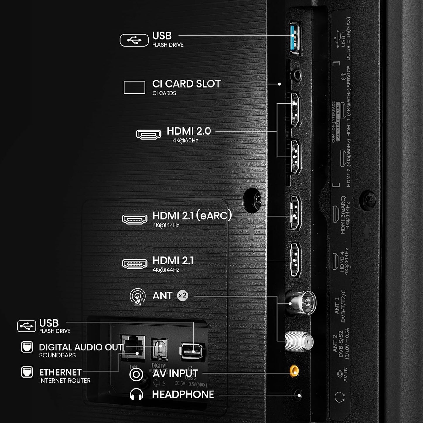 Hisense 139 cm (55 inches) U7N Series 4K Ultra HD Smart QLED Mini LED TV 55U7N (Black)