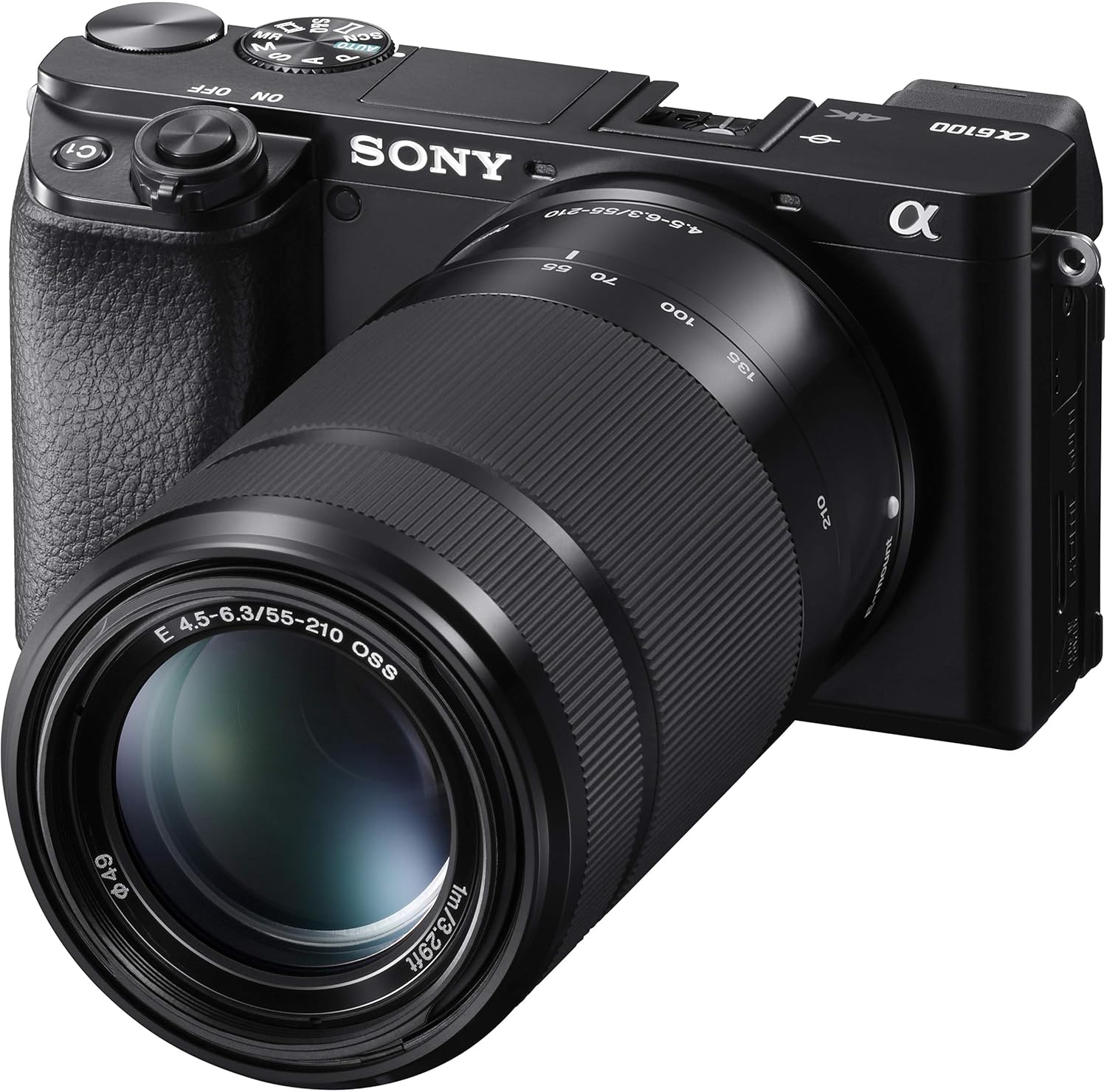 Sony New Alpha ILCE-6100X (Previously ILCE-6100Y) with Upgraded SELP1650 (Ver 2) Power Zoom Lens + SEL55210 Lens | 24.2 MP | APS-C Sensor | Fast Auto Focus | Tiltable LCD – Black