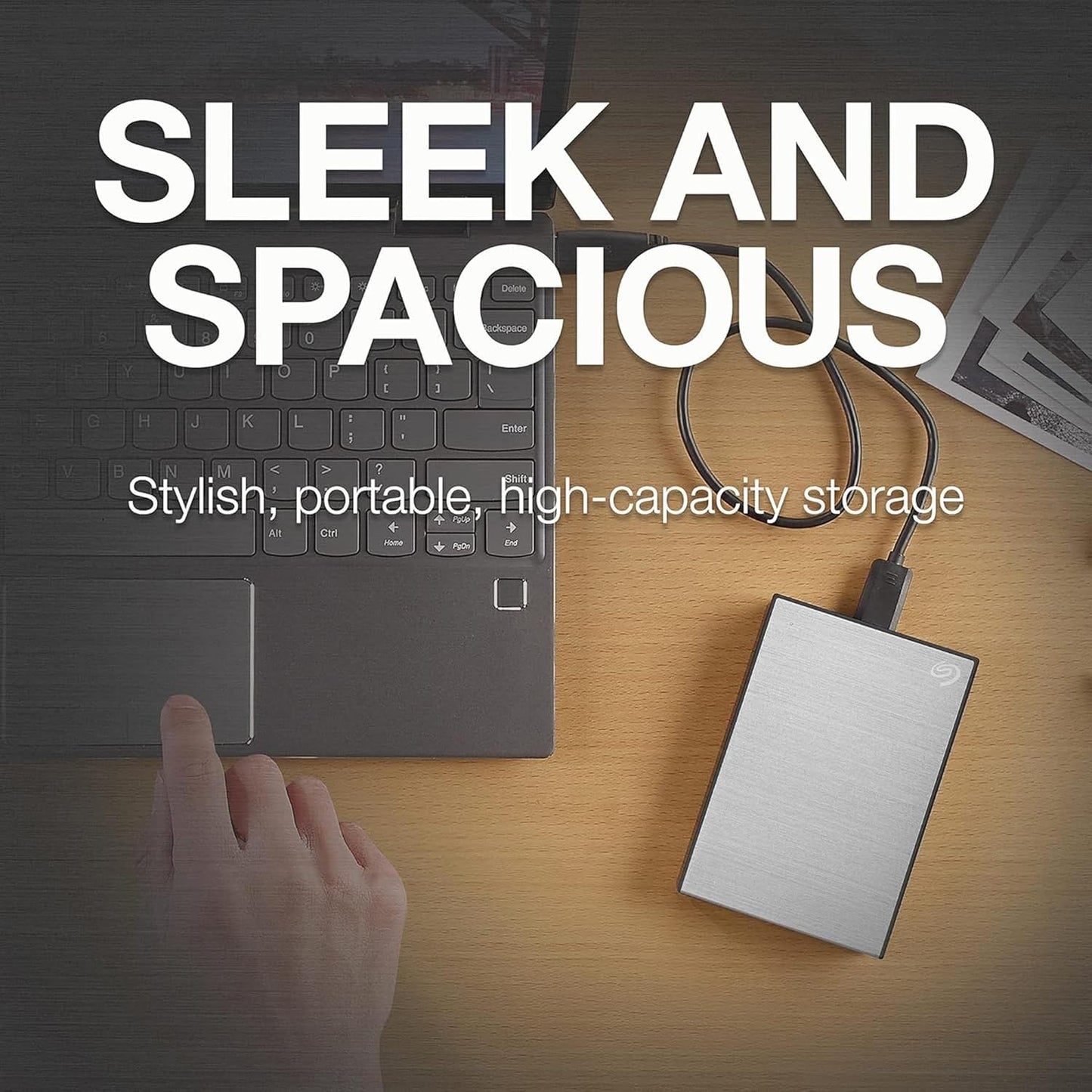 Seagate One Touch 1TB External HDD with Password Protection Silver, for Windows and Mac, with 3 yr Data Recovery Services, (STKY1000401)