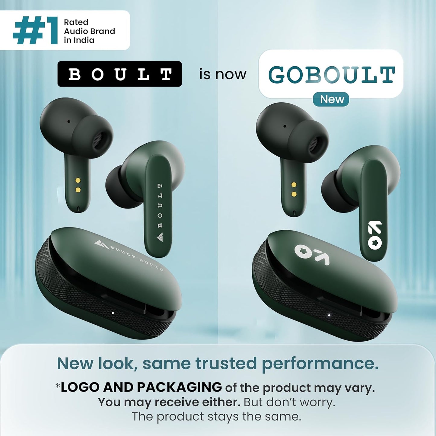 Boult GOBOULT Z20 Truly Wireless Bluetooth Ear Buds with 51H Playtime,Zen Calling ENC Mic,Made in India,Low Latency Gaming,Touch Controls,Rich Bass Drivers,TWS Earbuds Bluetooth Wireless(Pine Green)
