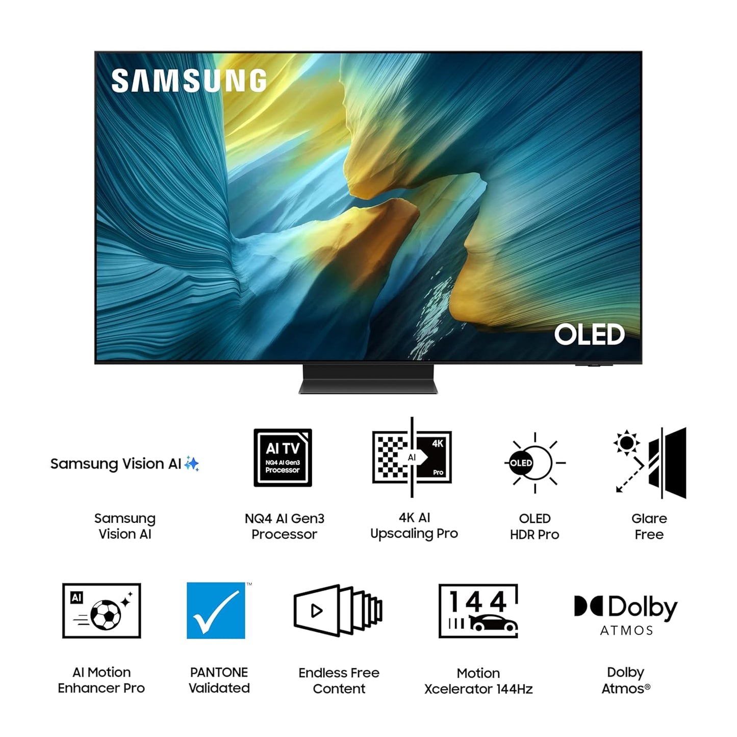 Samsung 195 cm (77 inches) 4K Ultra HD Smart OLED TV QA77S95FAULXL
