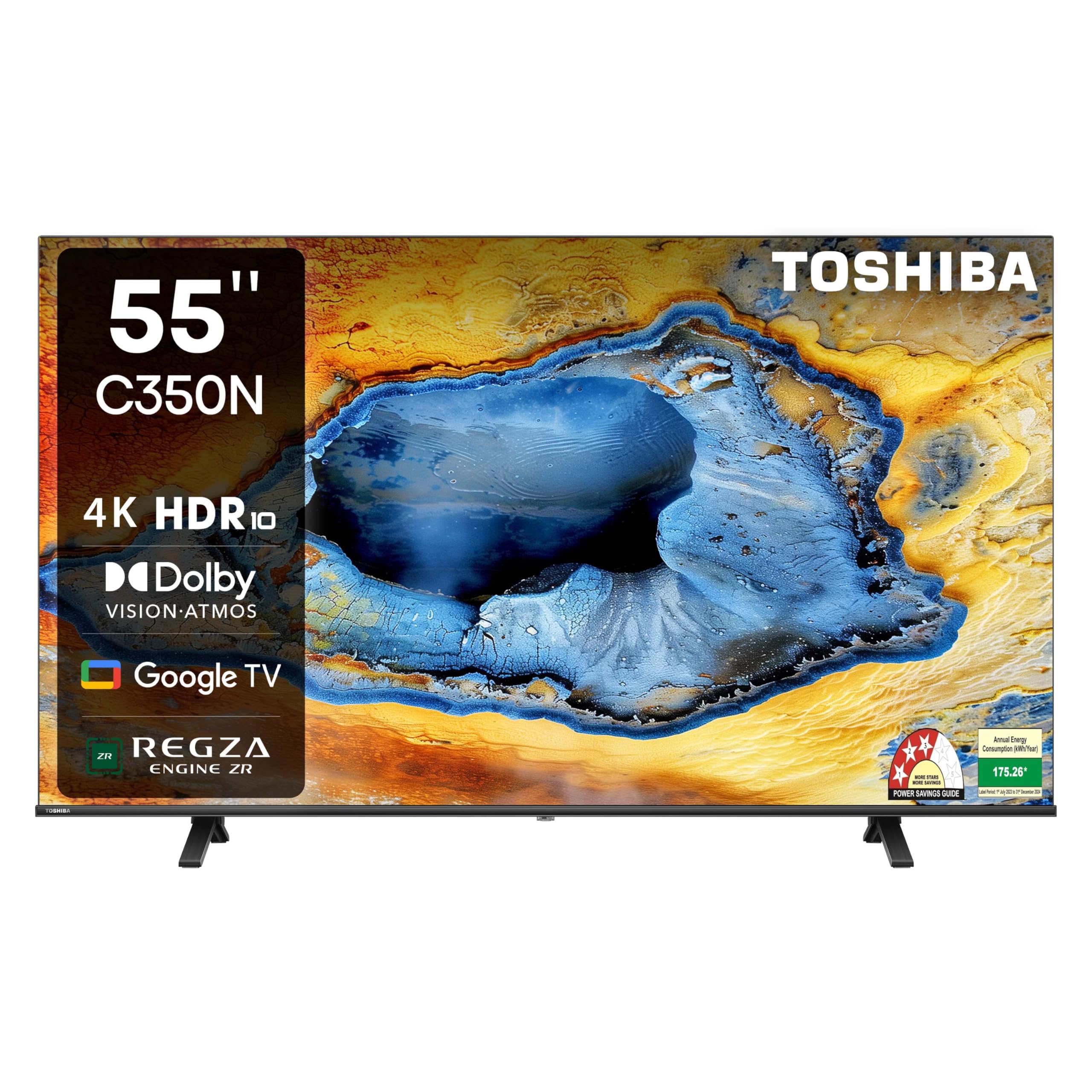 TOSHIBA 189 cm (75 inches) C350NP Series 4K Ultra HD Smart LED Google TV 75C350NP (Black)