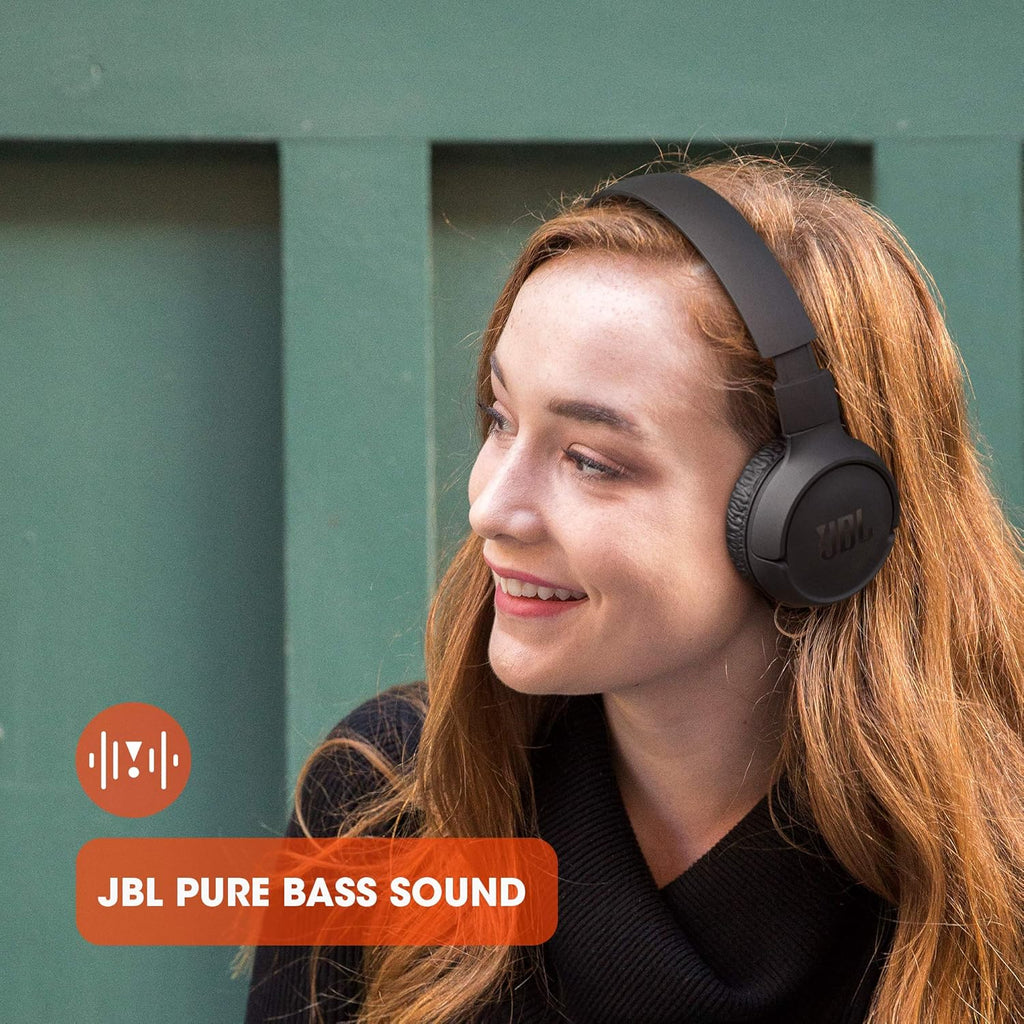 JBL Tune 510BT, On Ear Wireless Headphones with Mic, up to 40 Hours Playtime, Pure Bass, Quick Charging, Dual Pairing, Bluetooth 5.0 & Voice Assistant Support for Mobile Phones (Black)
