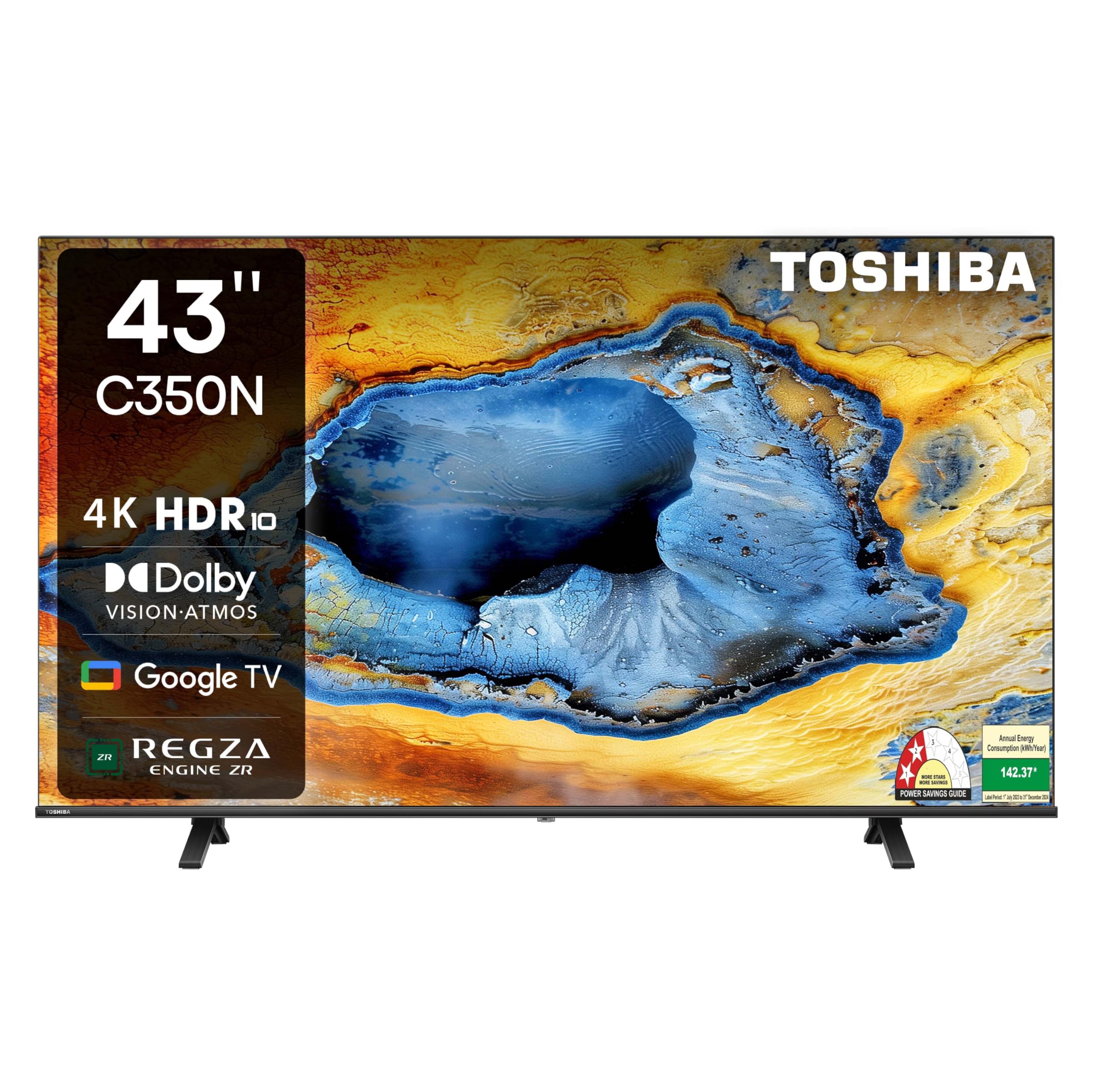 TOSHIBA 139 cm (55 inches) C350NP Series 4K Ultra HD Smart LED Google TV 55C350NP (Black)