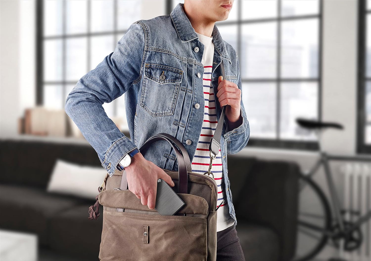 Seagate One Touch 1TB External HDD with Password Protection, USB, Space Gray, for Windows and Mac, with 3 yr Data Recovery Services (STKY1000404)