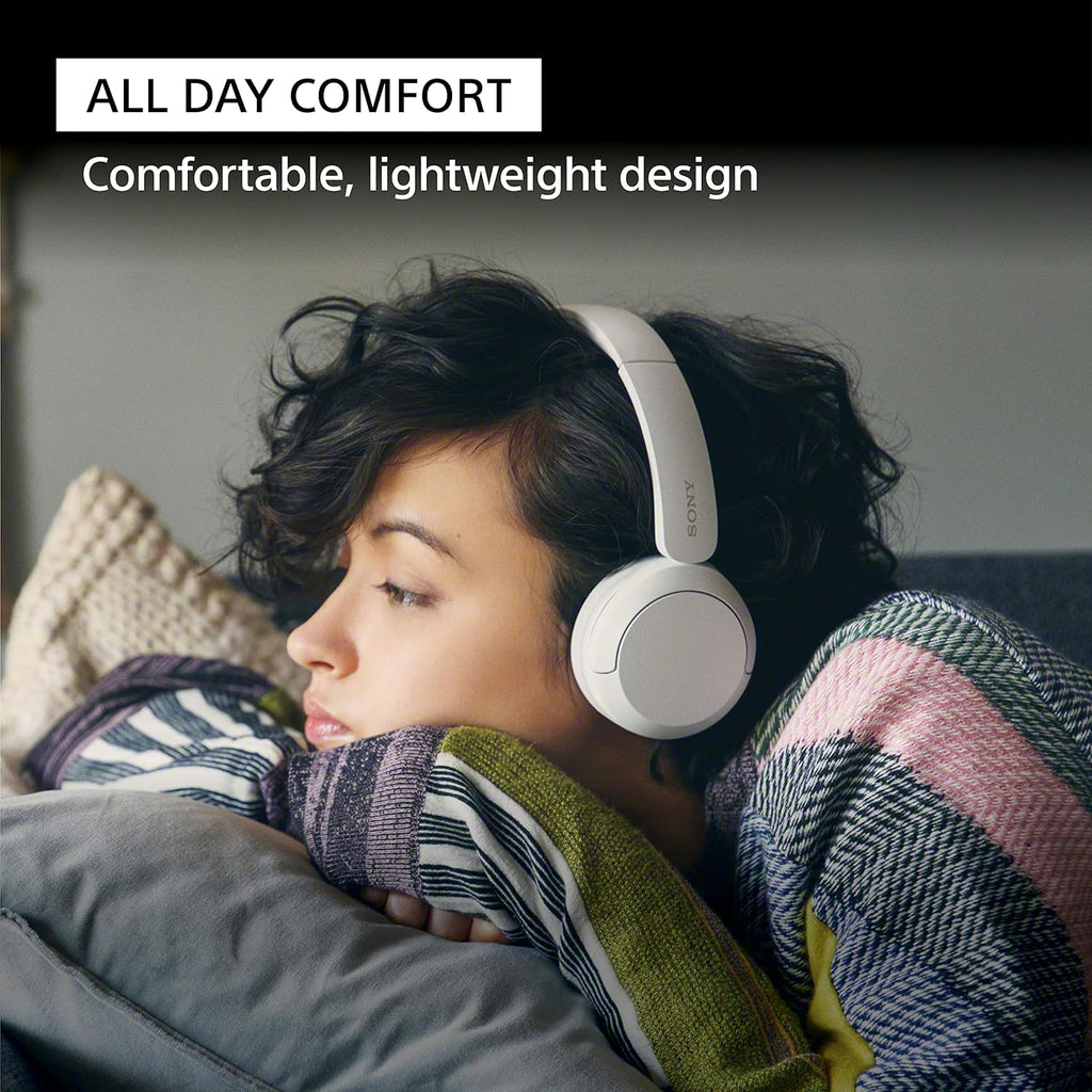 Sony WH-CH520 Wireless Bluetooth Headphones On Ear with Mic, Up to 50Hrs Battery, Quick Charge, DSEE Upscale, Multipoint Connectivity, Voice Assistant, Customized EQ-Black